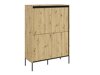 Sideboard Fernolu 102 (Artisan Eichenholzoptik + Schwarz)