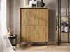 Sideboard Fernolu 102 (Artisan Eichenholzoptik + Schwarz)