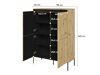 Sideboard Fernolu 102 (Artisan Eichenholzoptik + Schwarz)