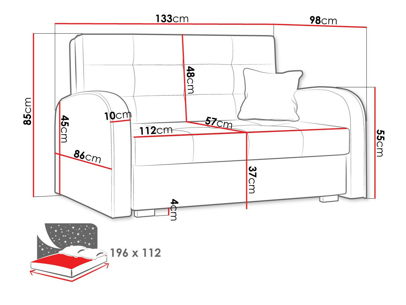 Schlafsofa Silona II (Aragon 14)
