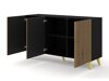 Sideboard Buffalo 157 (Schwarz + Artisan Eichenholzoptik)