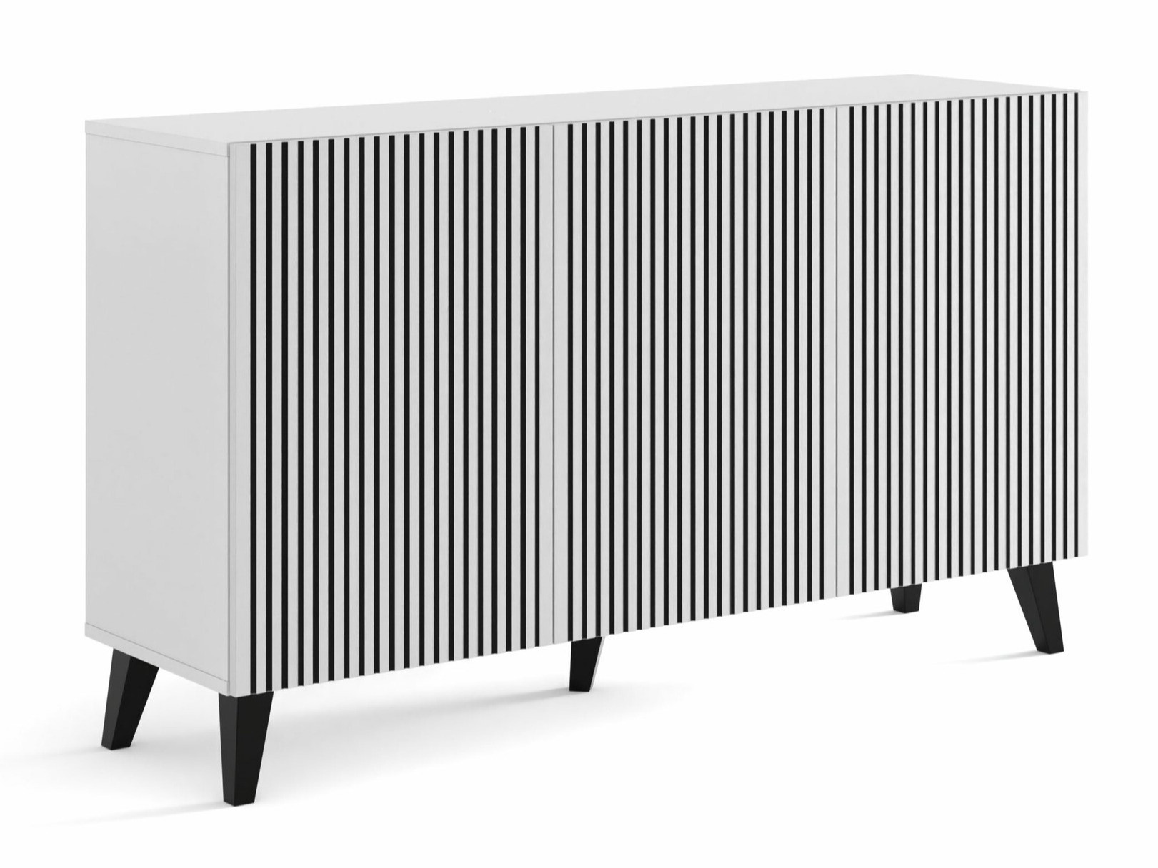 Sideboard Buffalo 157 (Weiß + Schwarz)