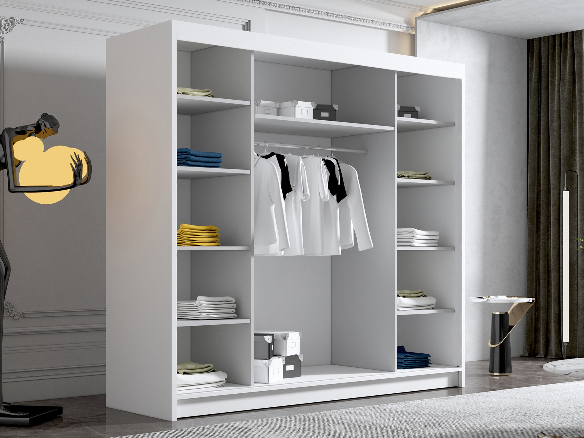 Kleiderschrank Closico Plenor VI (Schwarz)