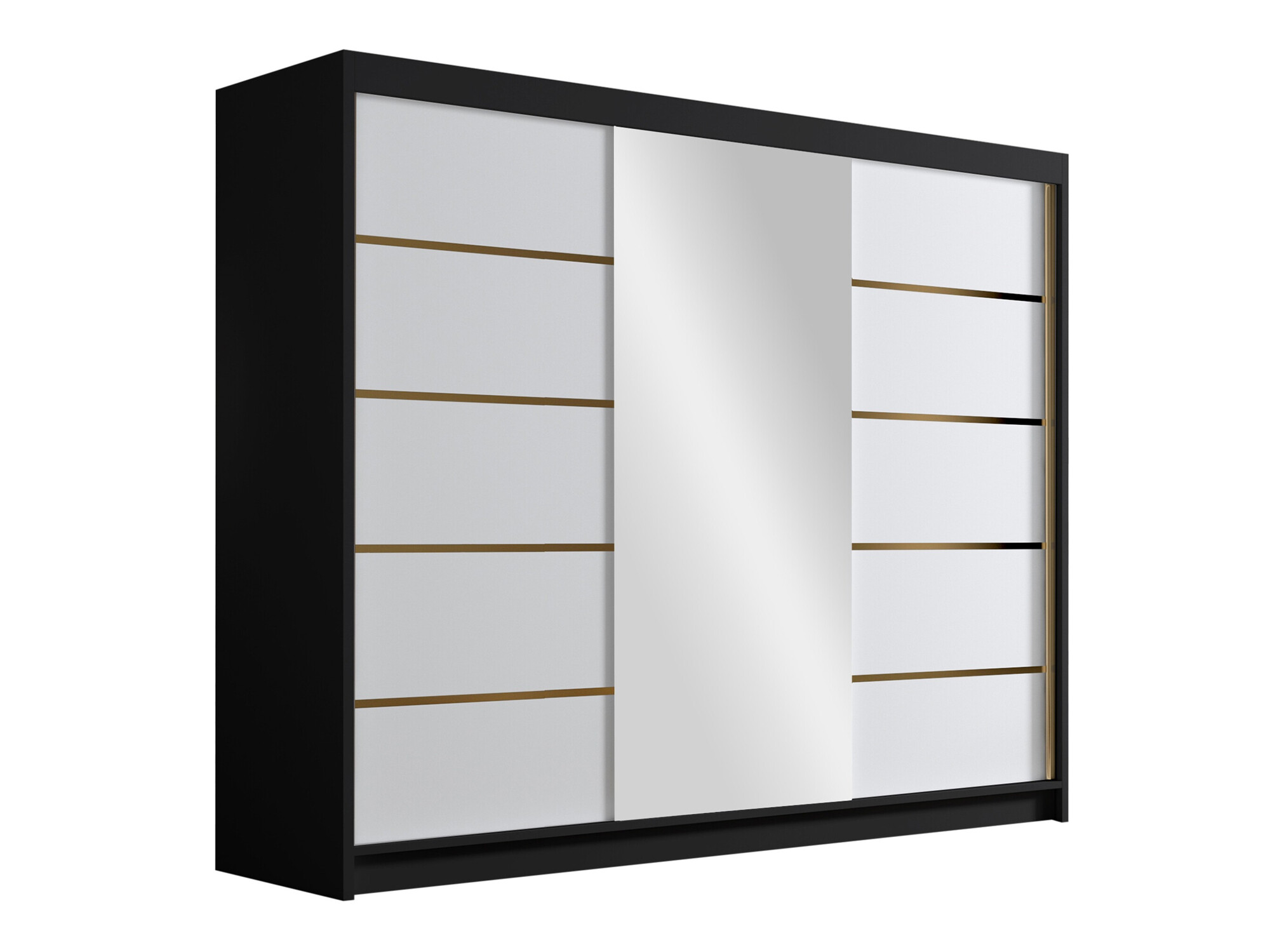 Kleiderschrank Closico Veltron II (Schwarz + Weiß)