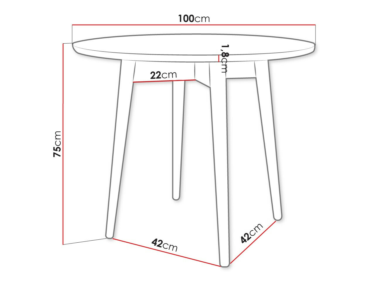 Tisch Racine 117 (Schwarz)