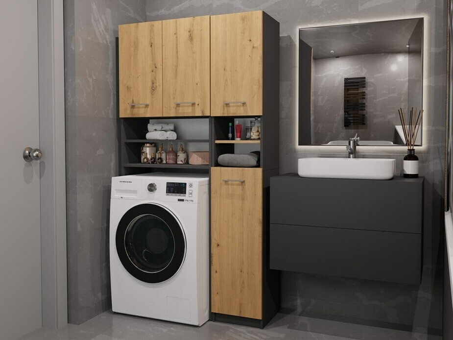 Badezimmer-Regal Mandeville 128 (Artisan Eichenholzoptik)