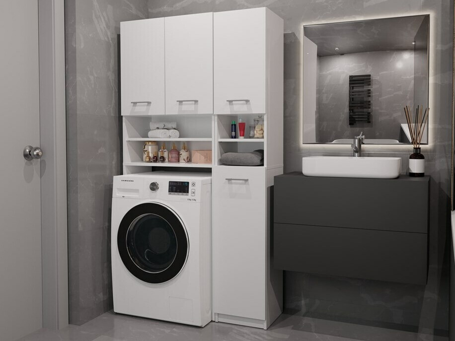 Badezimmer-Regal Mandeville 128 (Weiß)