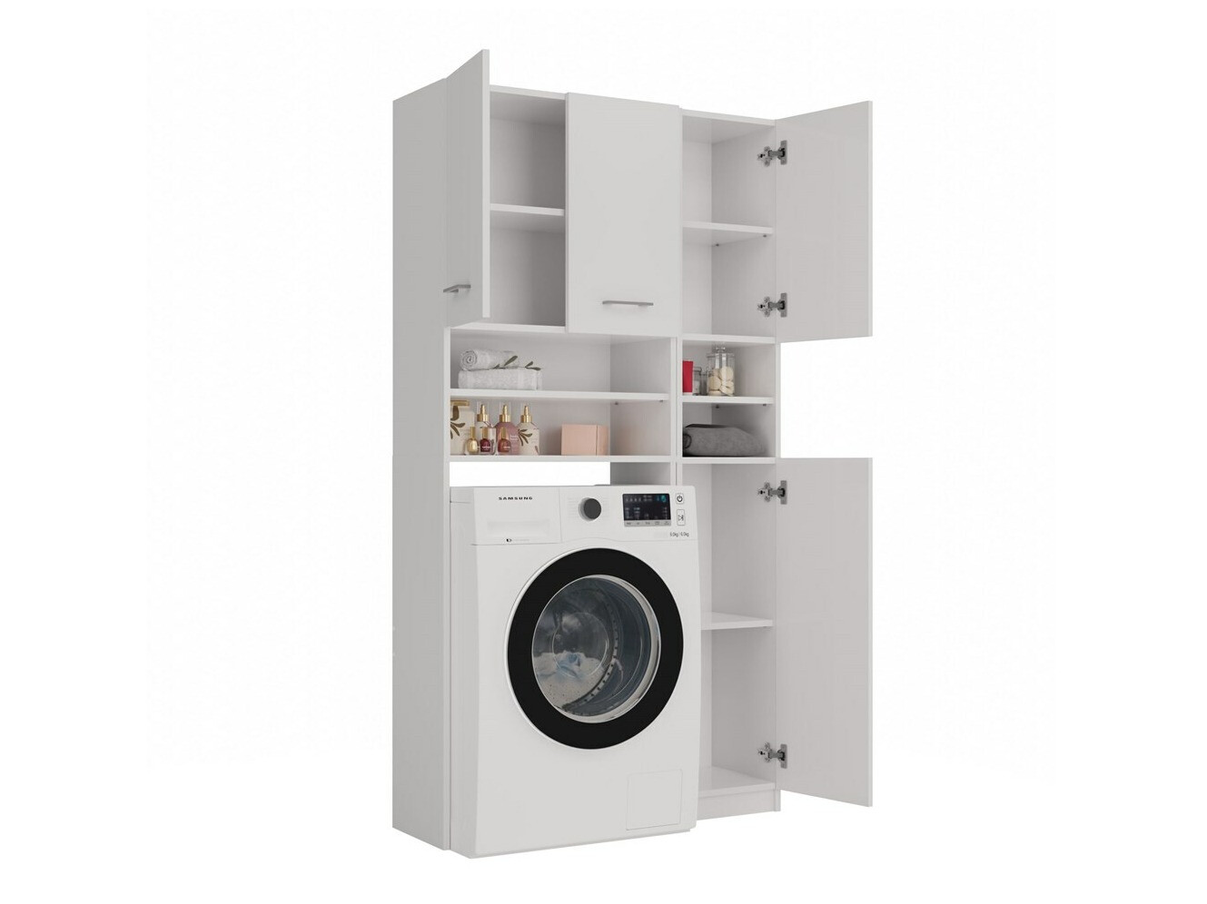 Badezimmer-Regal Mandeville 128 (Weiß)