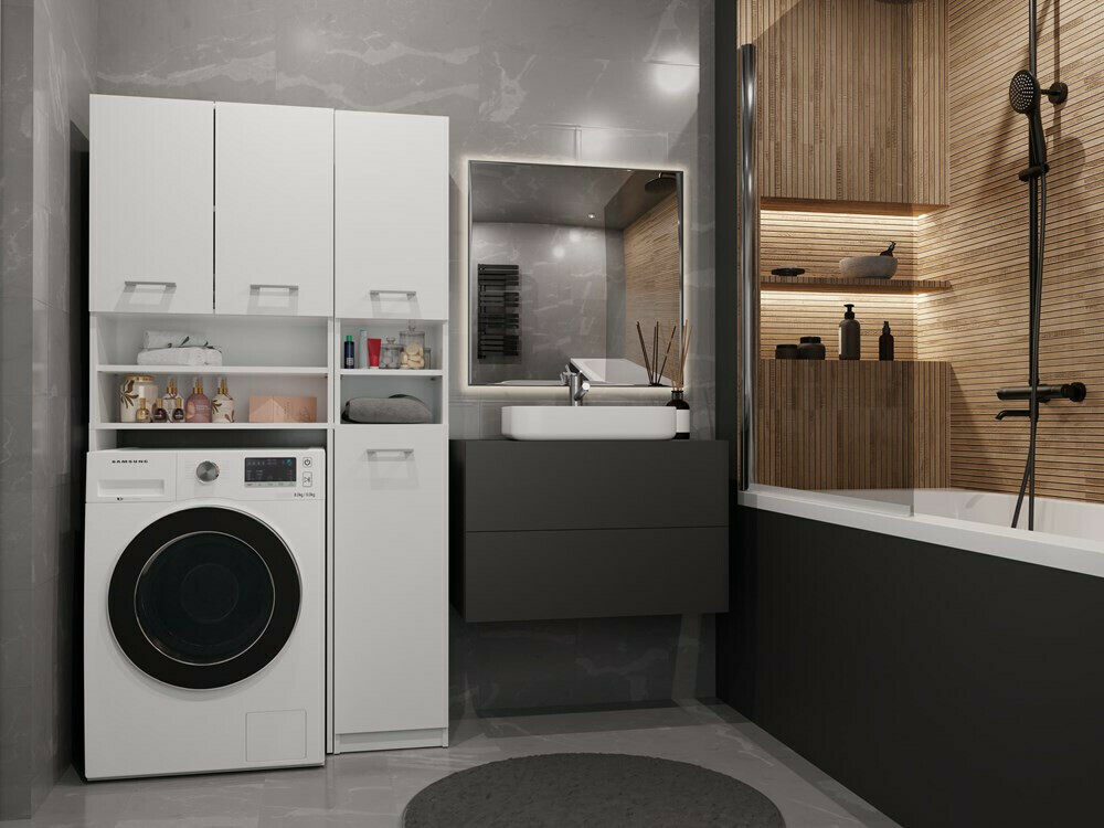 Badezimmer-Regal Mandeville 128 (Weiß)