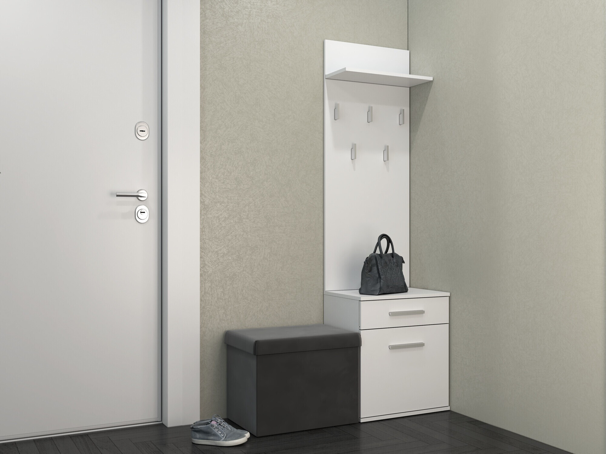 Flurgarnitur Mandeville 129 (Matt weiß)