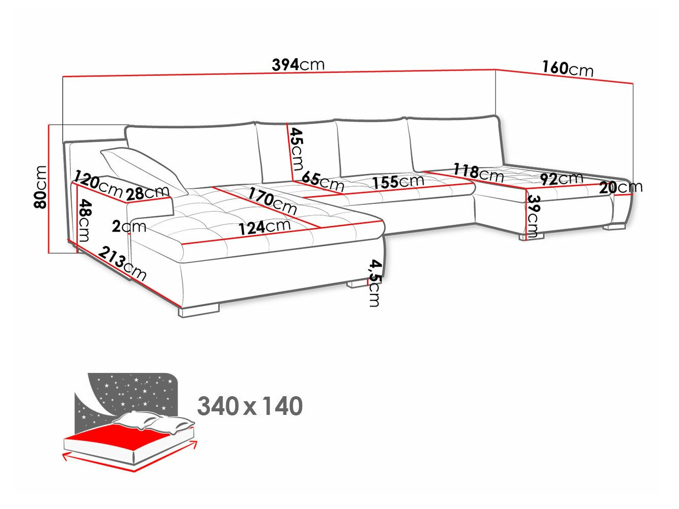 Ecksofa Comfivo 106 (Kronos 09 + Paros 05)