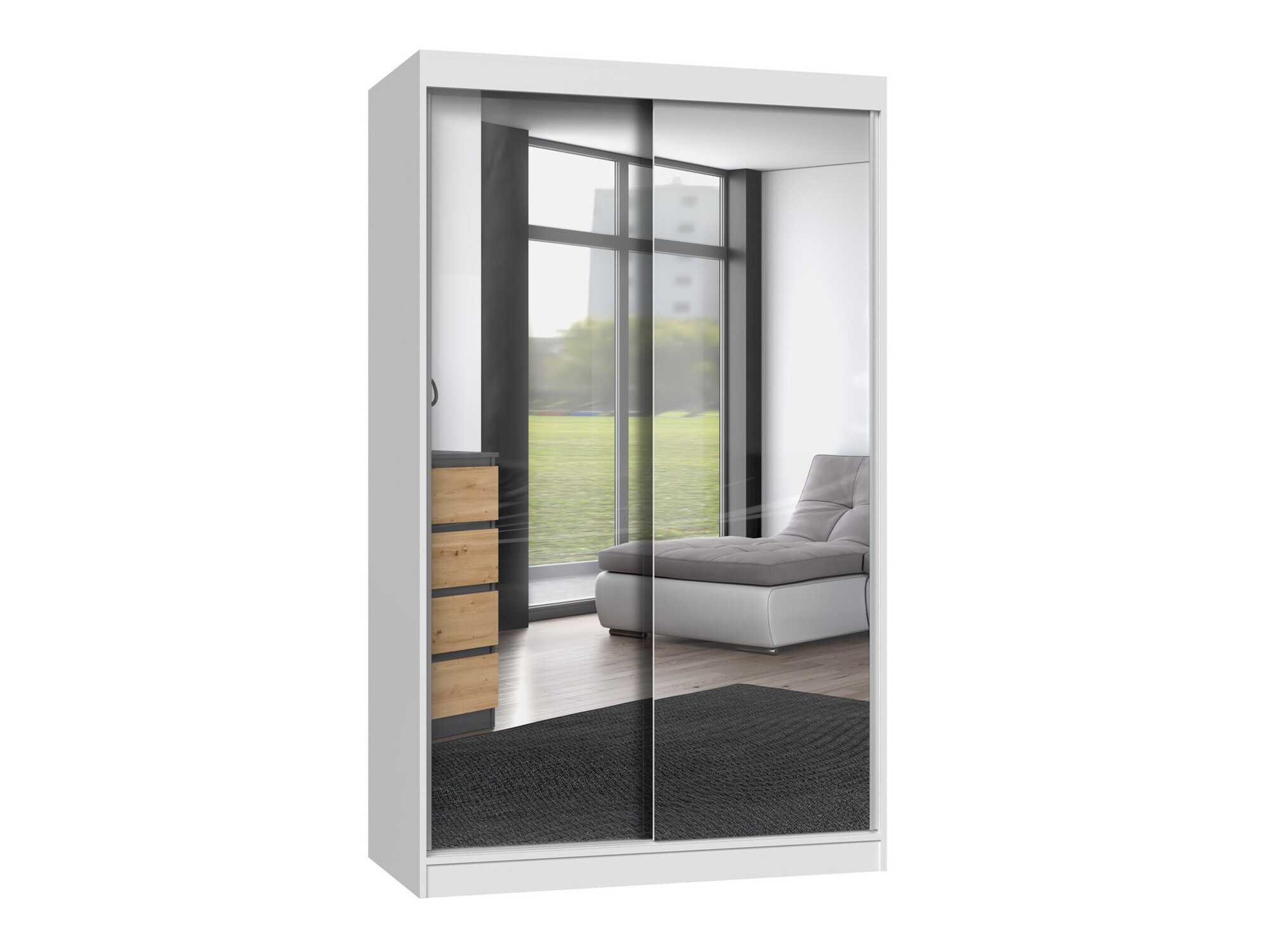 Kleiderschrank Mandeville 158 (Weiß)