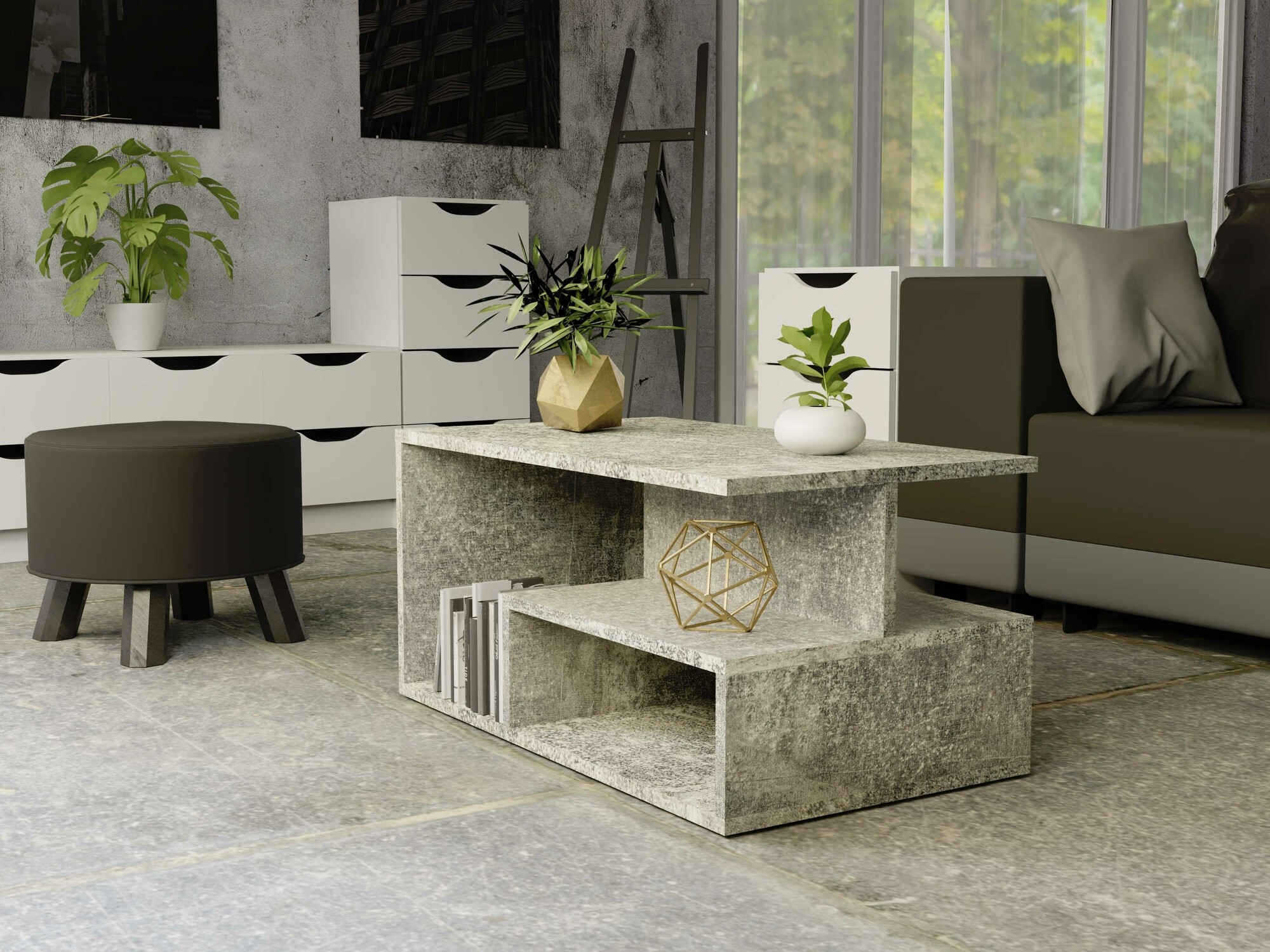 Couchtisch Mandeville 166 (Beton)