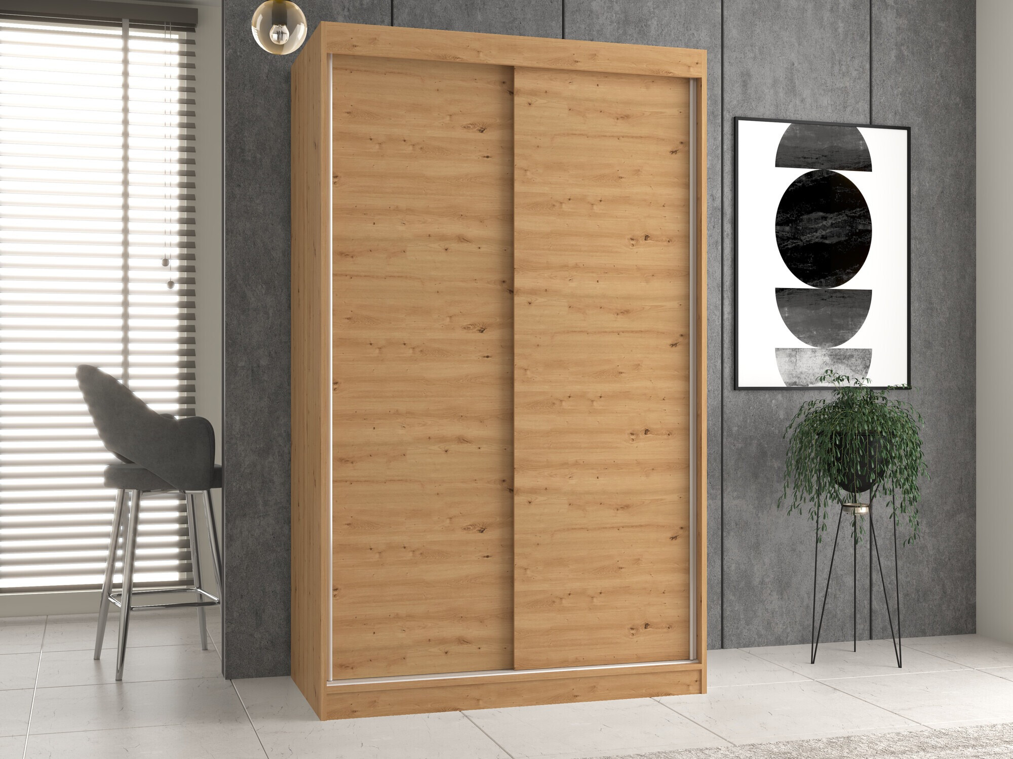 Kleiderschrank Mandeville 159 (Artisan Eichenholzoptik)