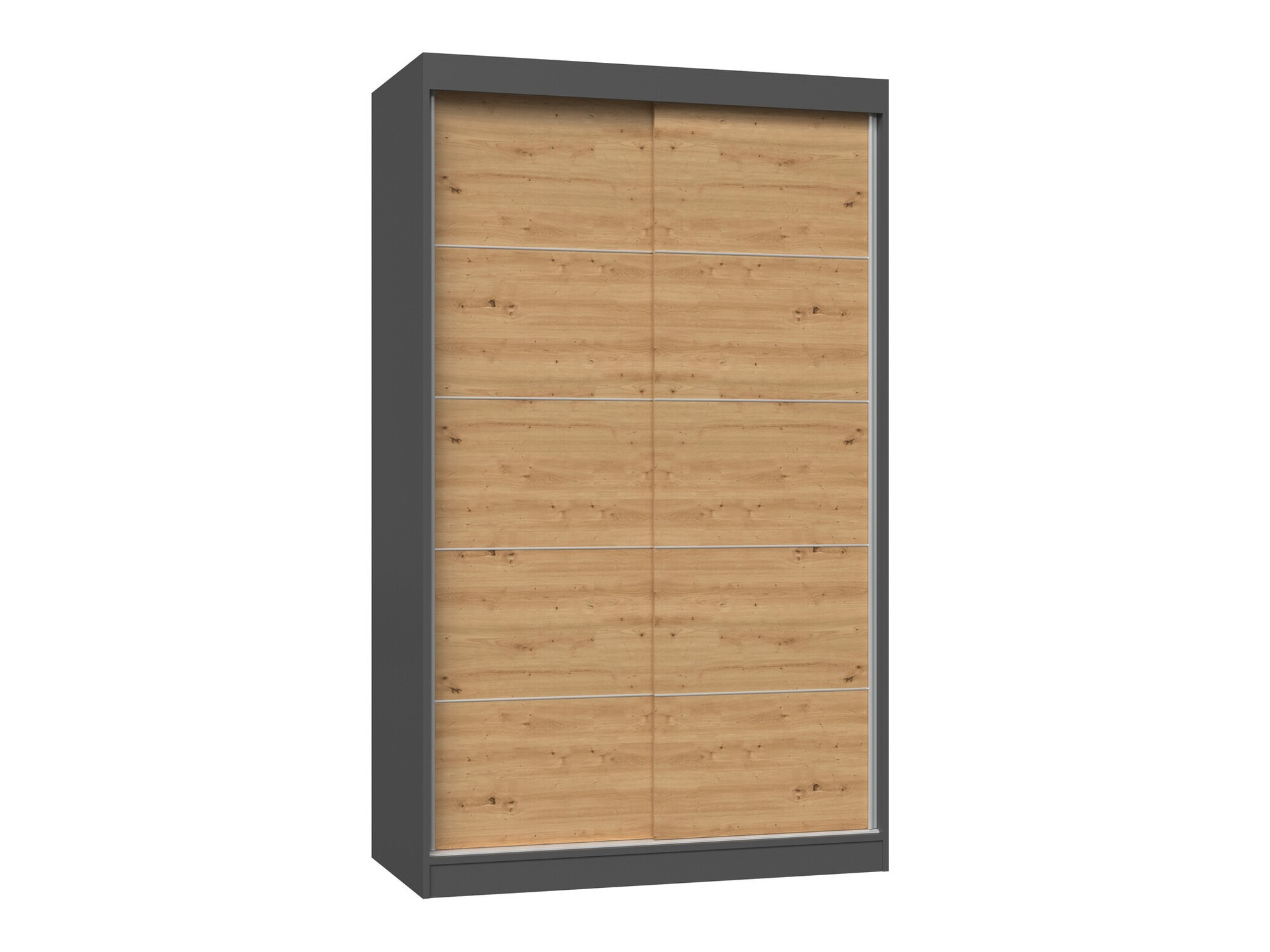 Kleiderschrank Mandeville 164 (Anthrazit + Artisan Eichenholzoptik)