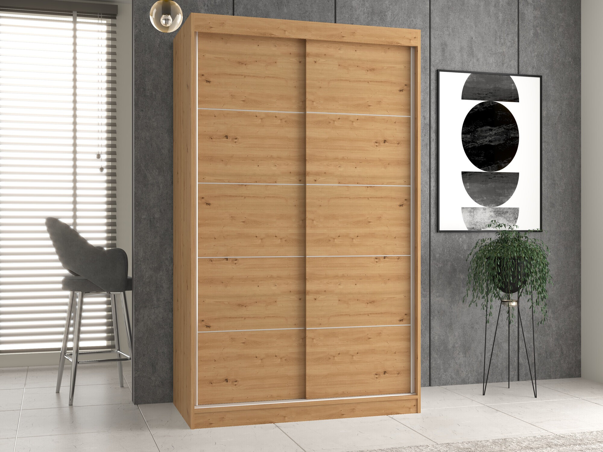 Kleiderschrank Mandeville 164 (Artisan Eichenholzoptik)