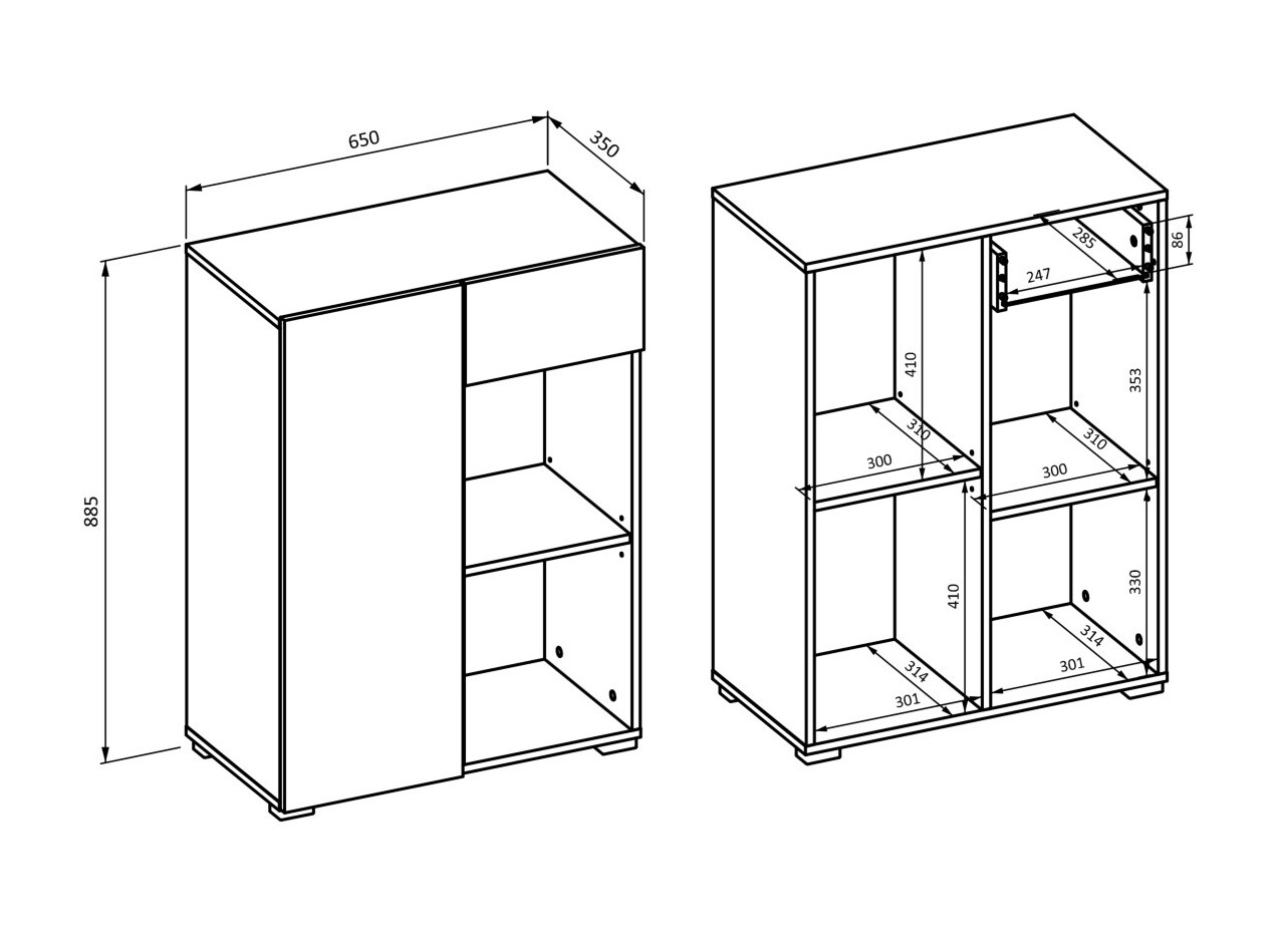 Regal Austin 349 (Weiß)