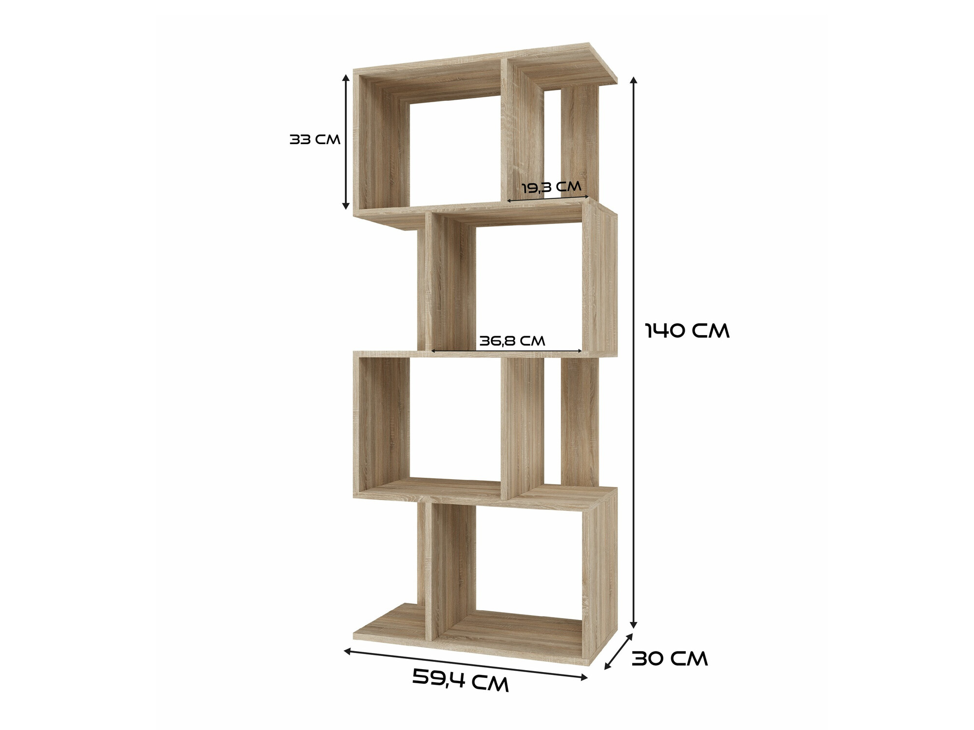 Regal Mandeville 160 (Sonoma Eichenholzoptik)