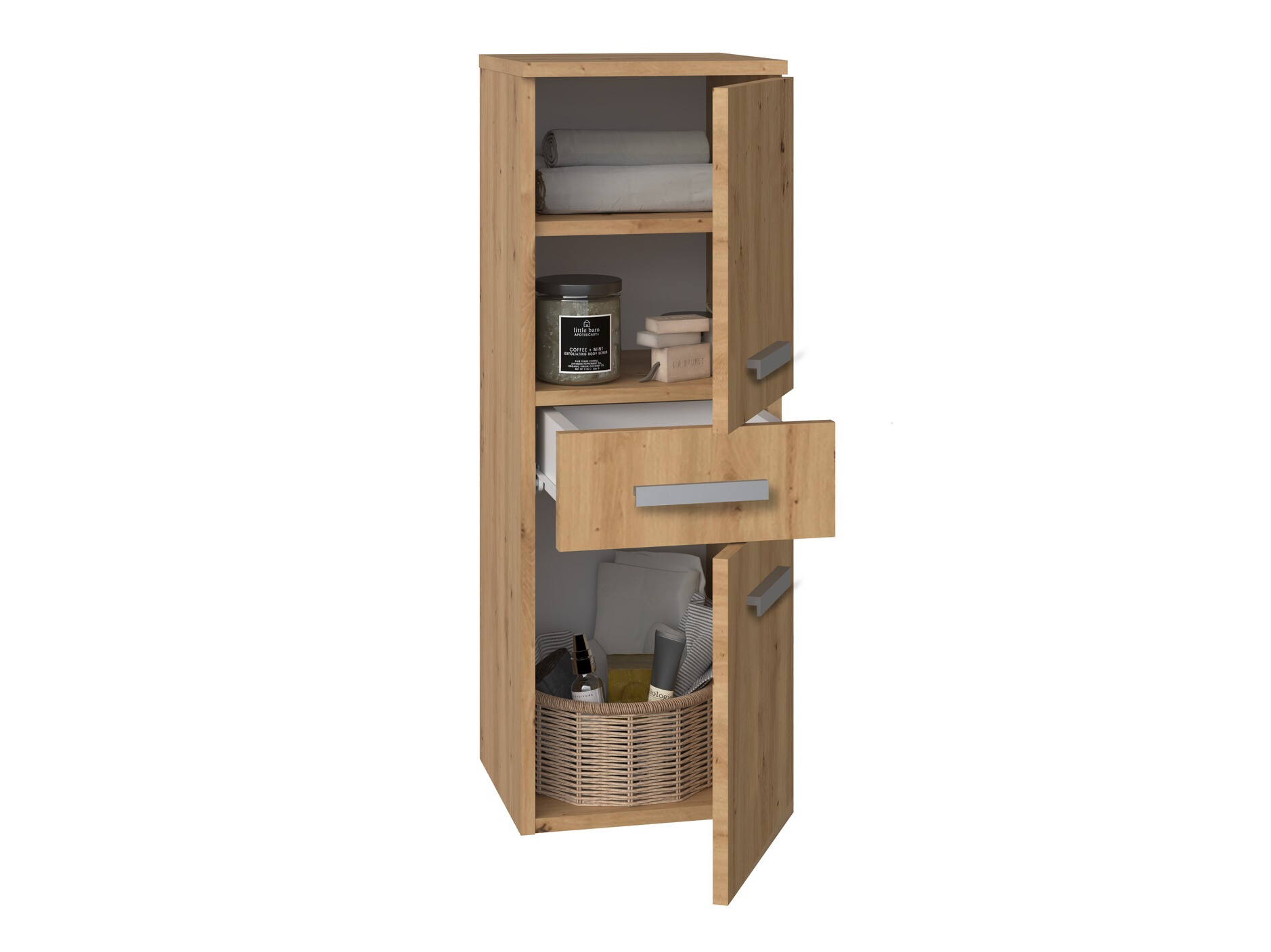 Stehender Badezimmerschrank Nolmaru 108 (Artisan Eichenholzoptik)