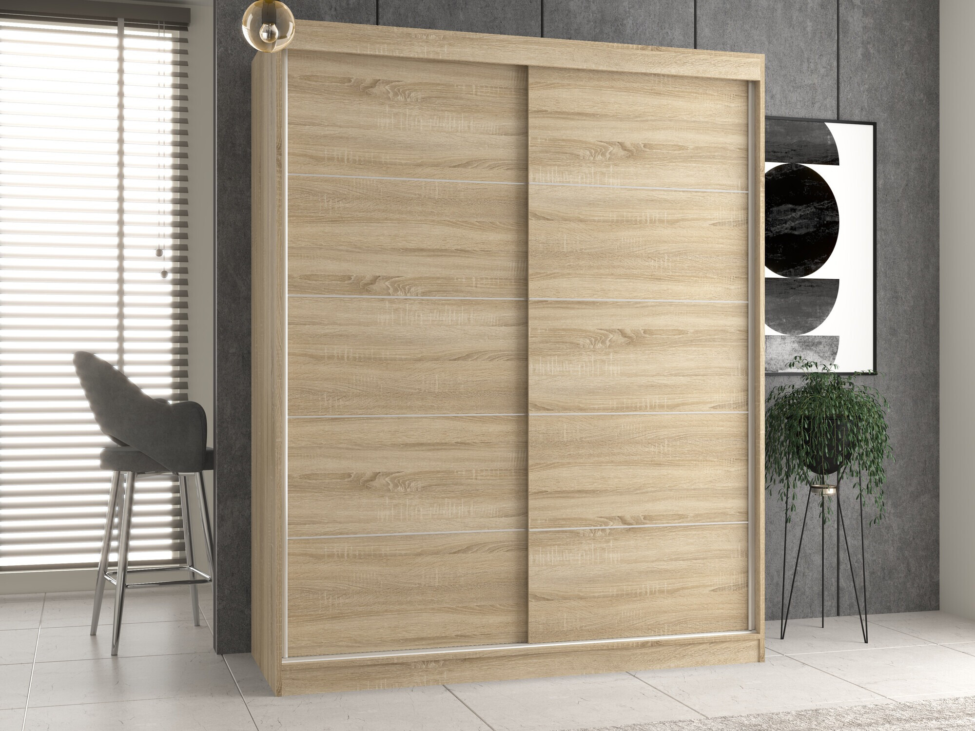 Kleiderschrank Mandeville 177 (Sonoma Eichenholzoptik)