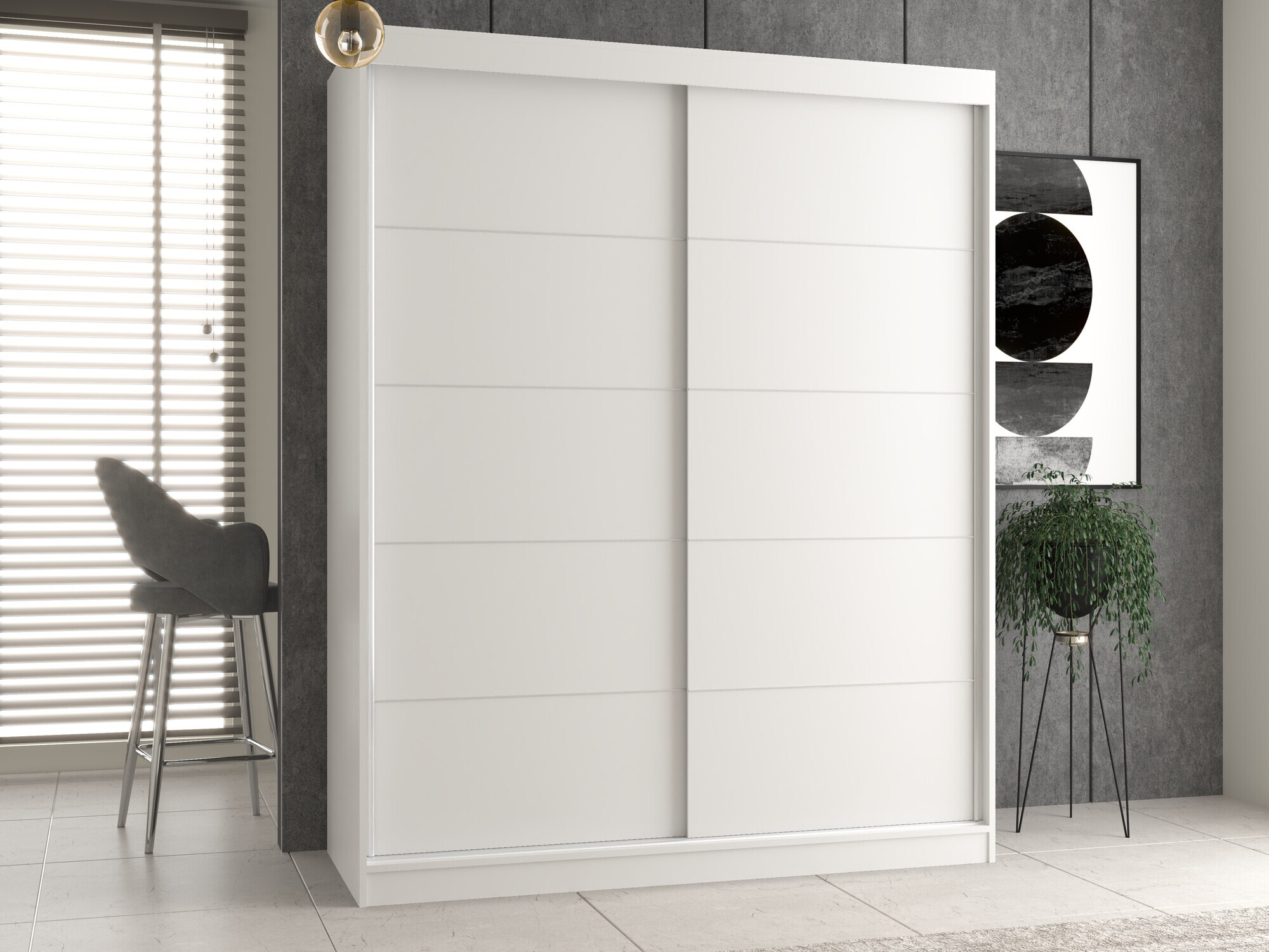Kleiderschrank Mandeville 177 (Weiß)