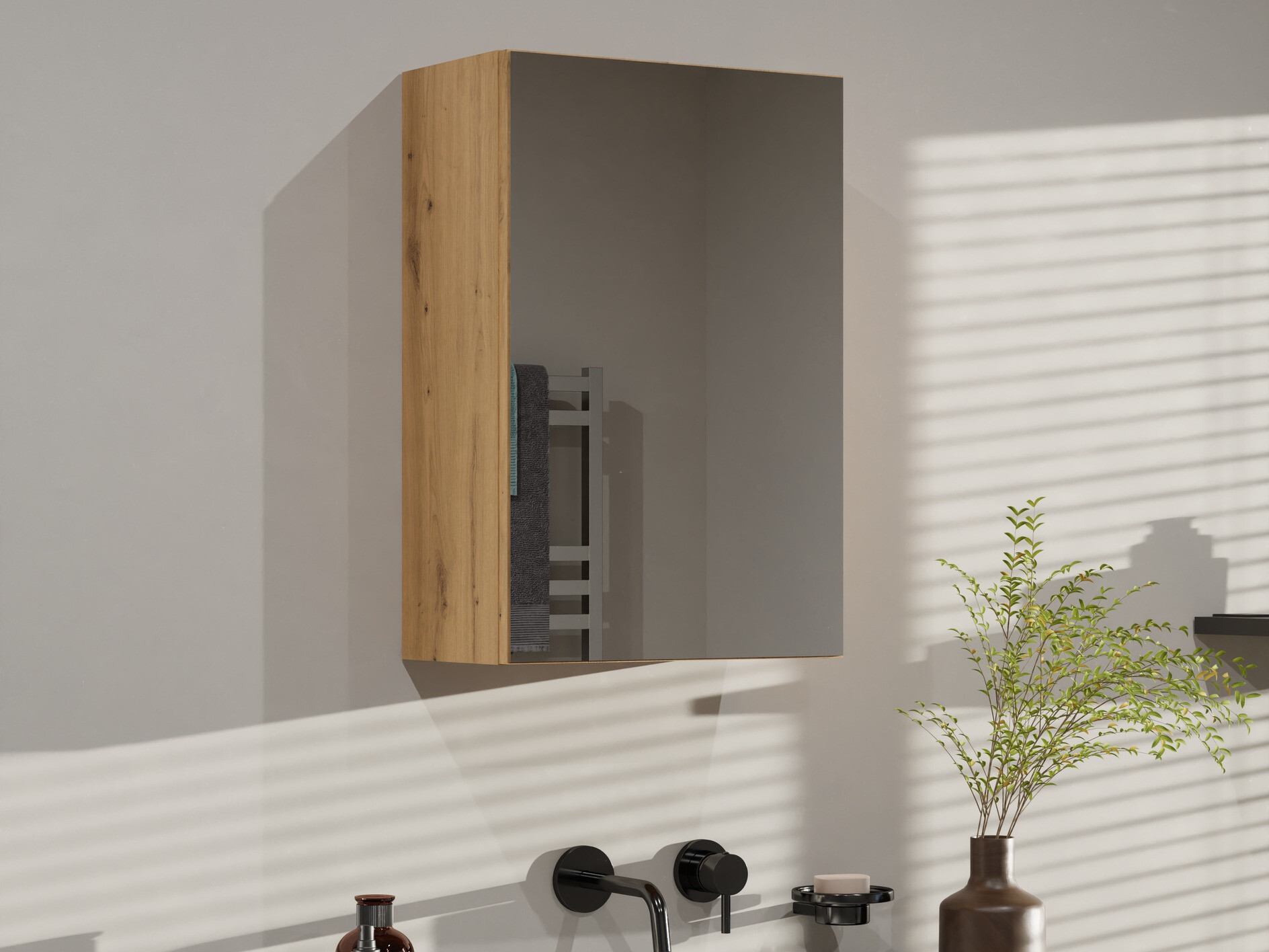 Spiegelschrank fürs Badezimmer Balelbo 100 (Artisan Eichenholzoptik)