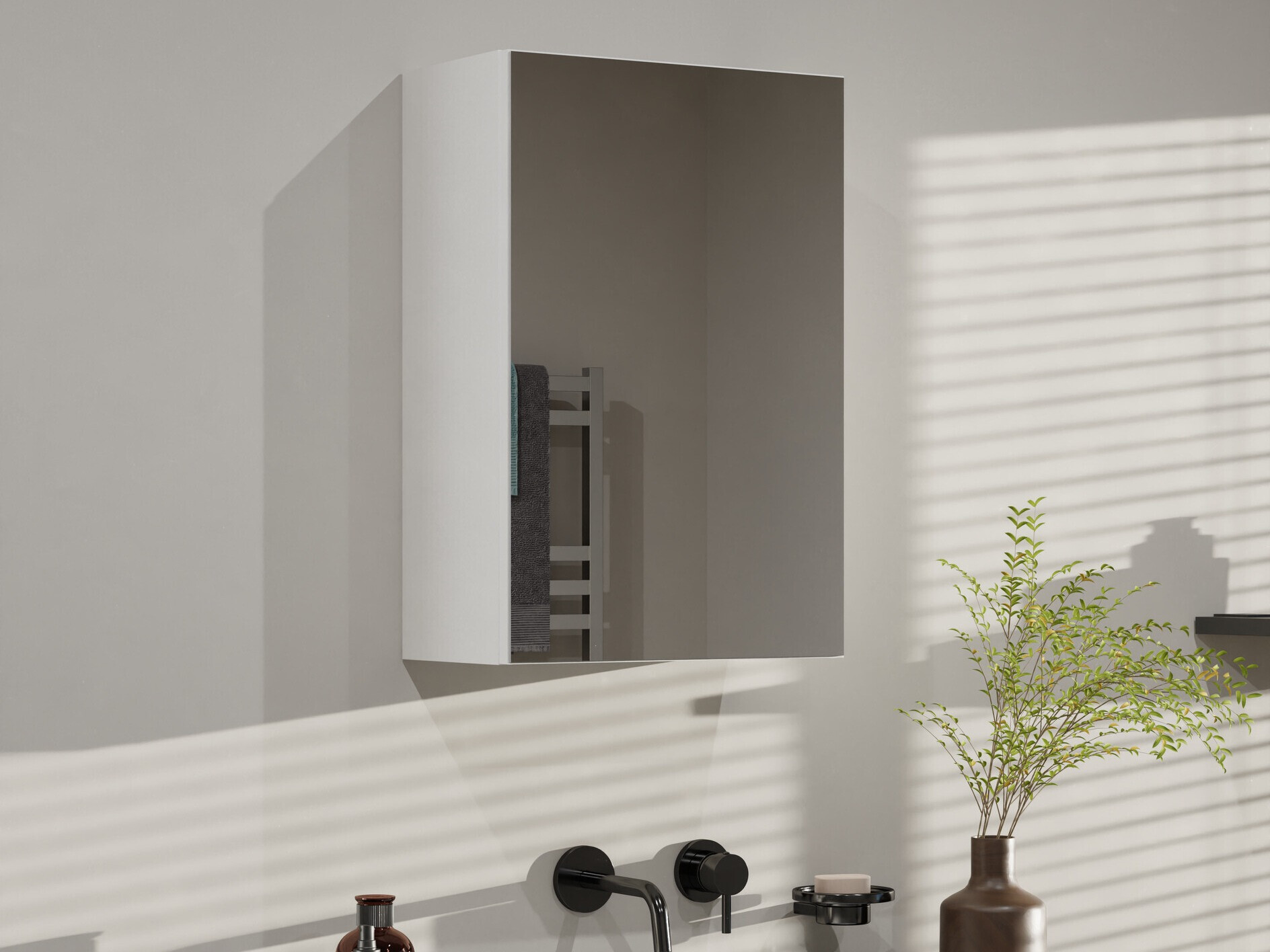 Spiegelschrank fürs Badezimmer Balelbo 100 (Weiß)