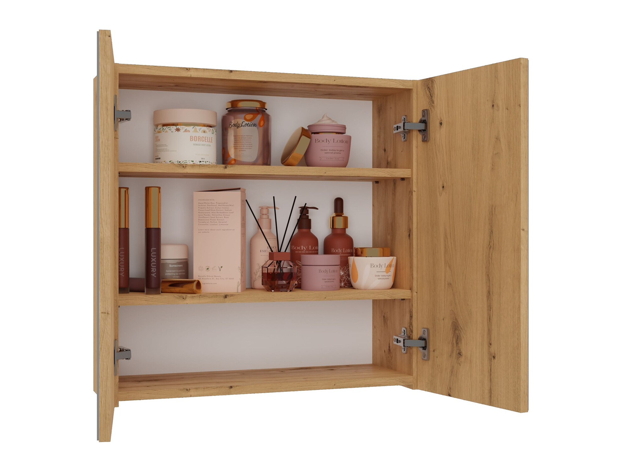 Spiegelschrank fürs Badezimmer Balelbo 101 (Artisan Eichenholzoptik)