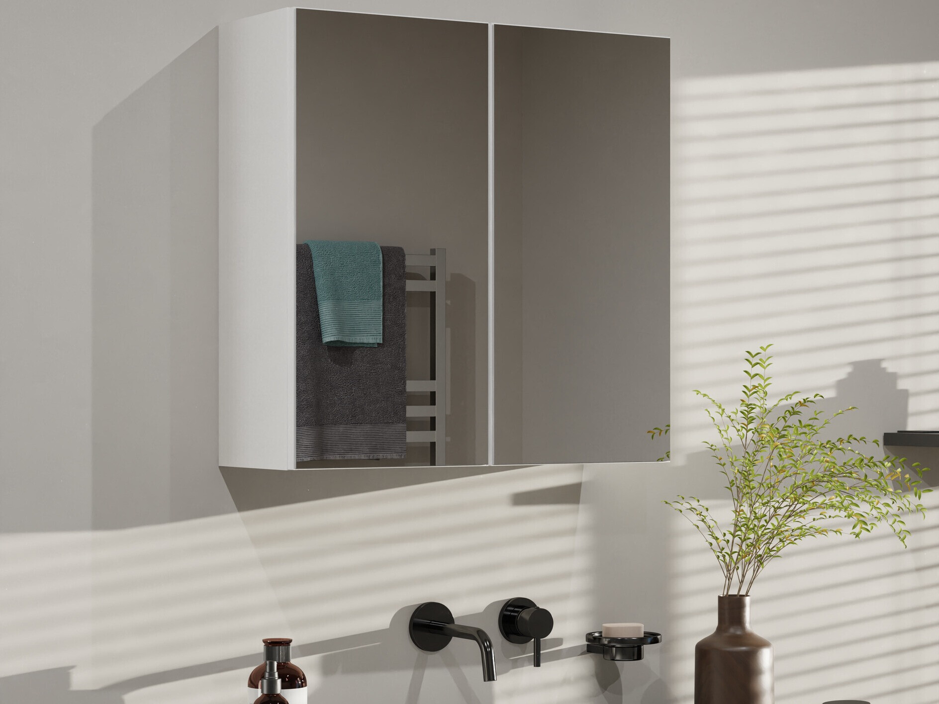 Spiegelschrank fürs Badezimmer Balelbo 101 (Weiß)