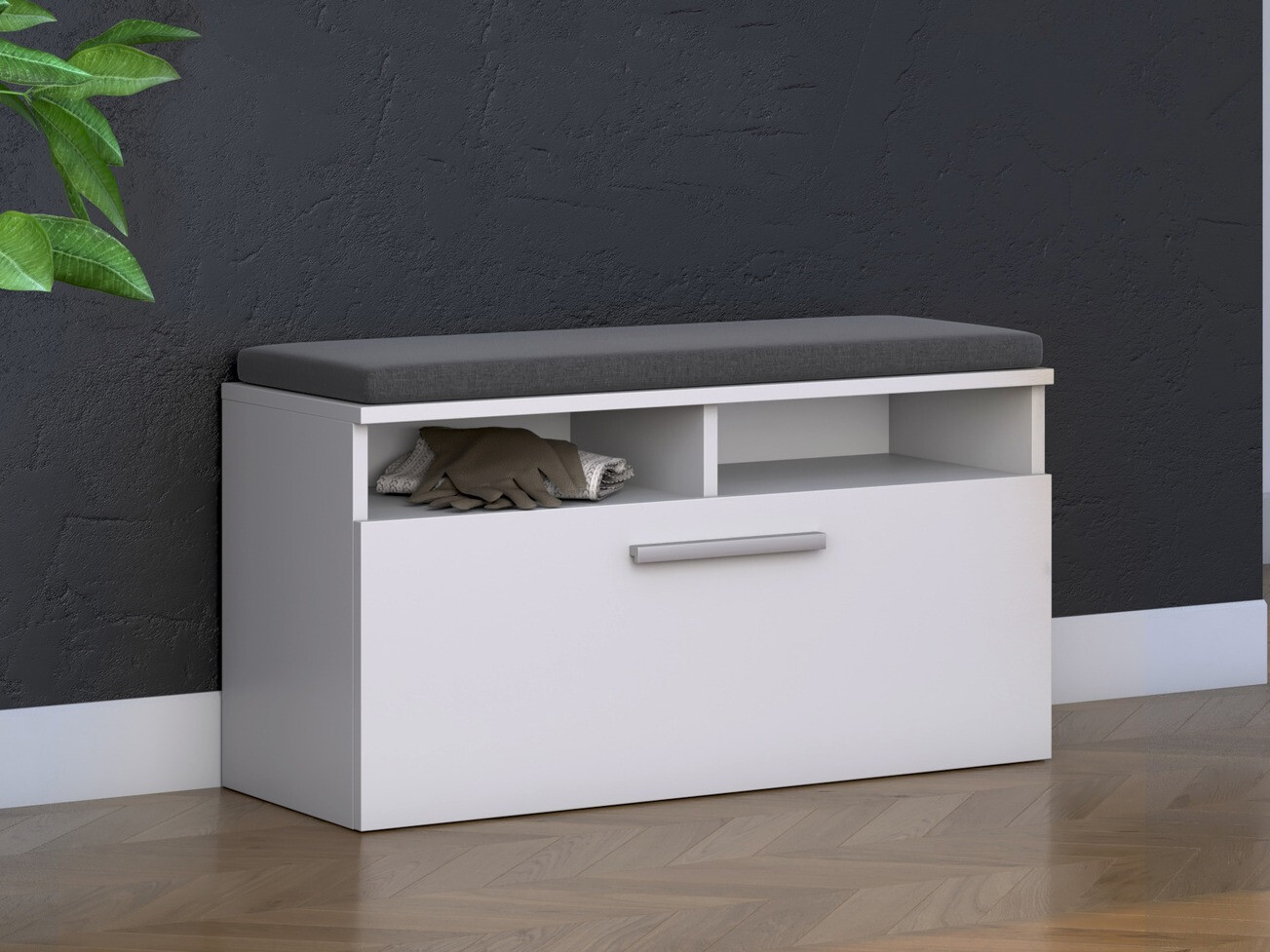 Schuhschrank Mandeville 189 (Weiß)