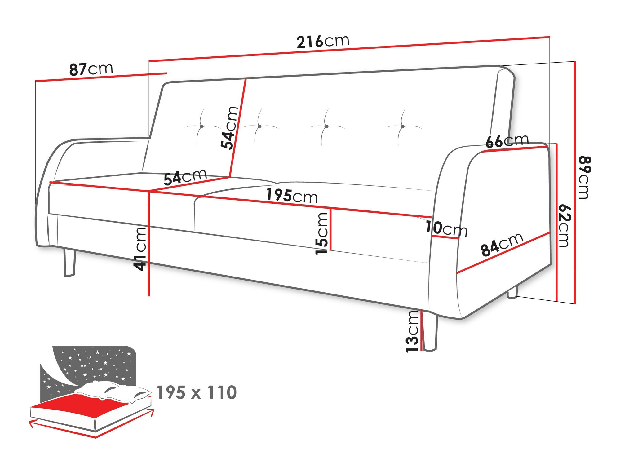Schlafsofa Comfivo Finis