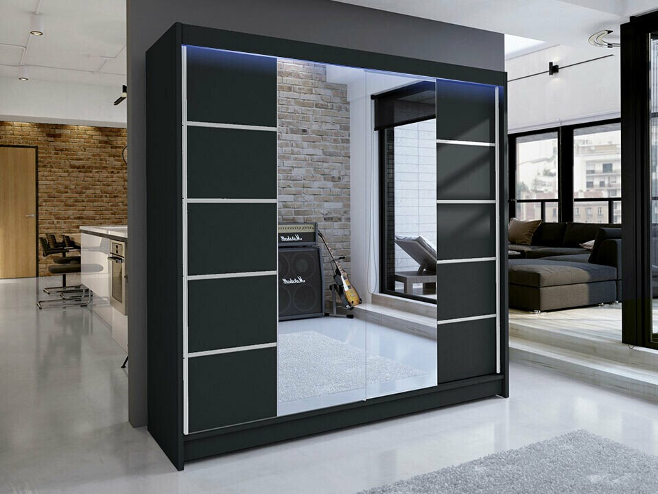 Kleiderschrank Closico Cavaris V (Schwarz)