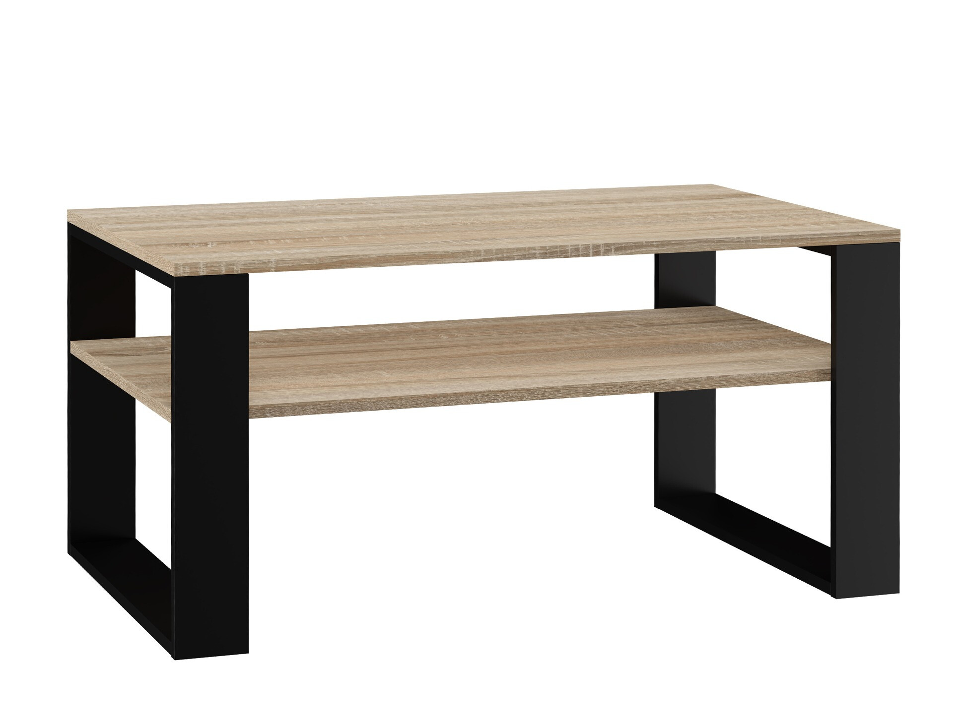 Couchtisch Mandeville 208 (Sonoma Eichenholzoptik + Schwarz)