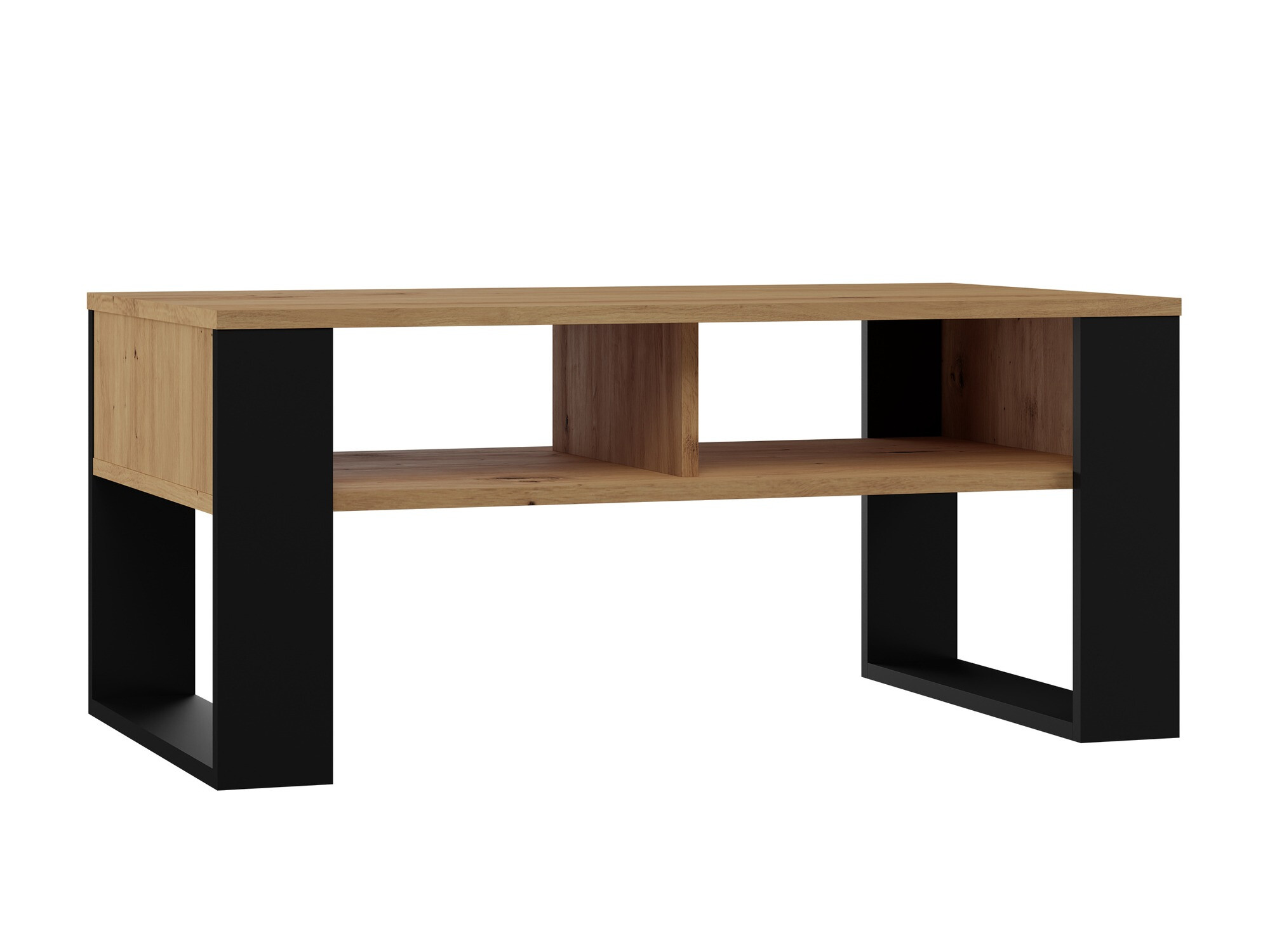 Couchtisch Mandeville 209 (Artisan Eichenholzoptik + Schwarz)
