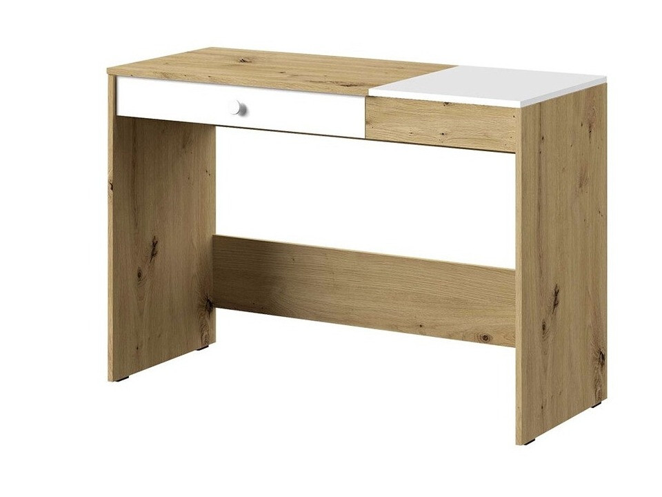 Bürotisch Almira 109 (Artisan Eichenholzoptik + Weiß)