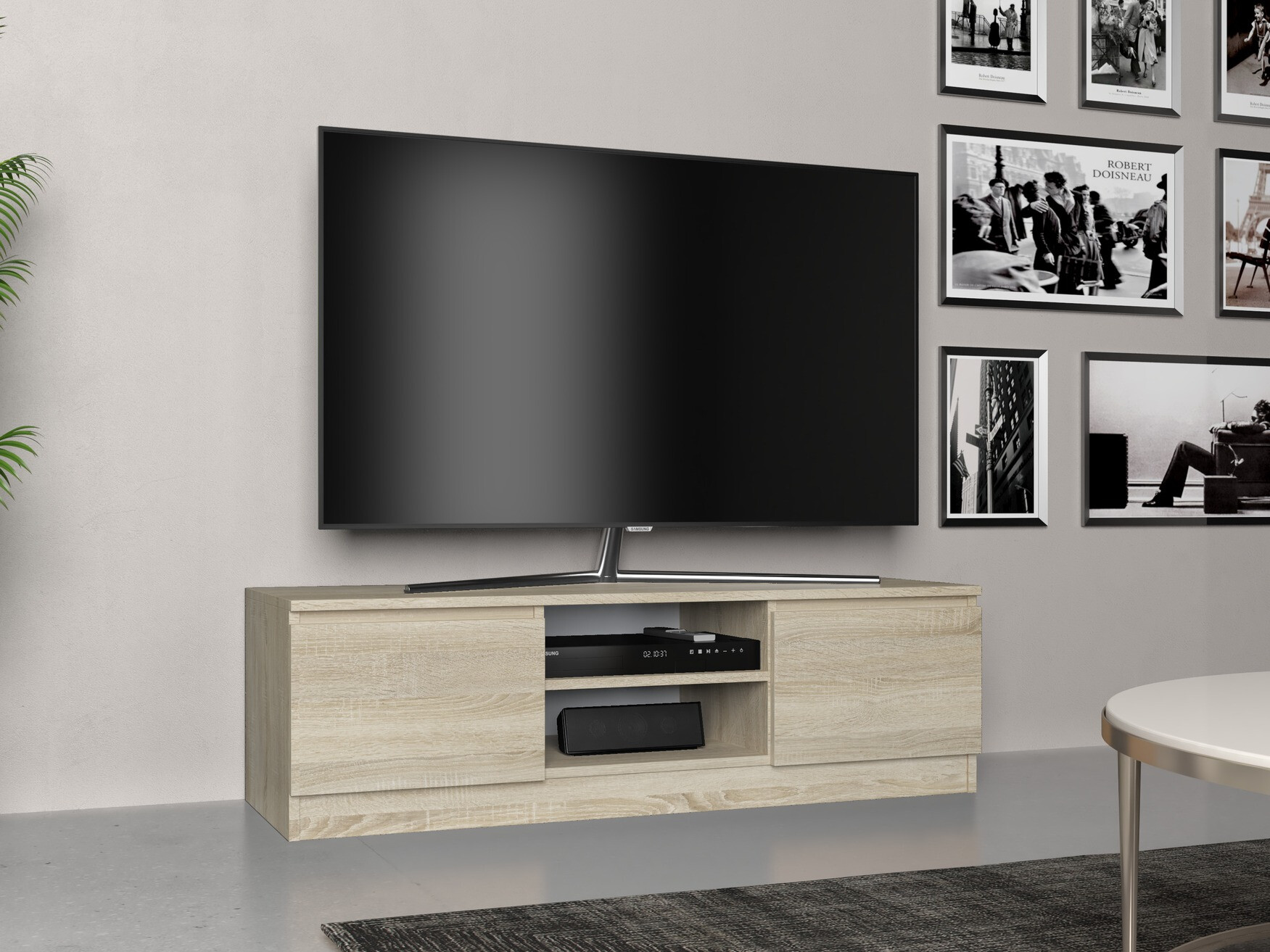 TV-Möbel Elbvelu 123 (Sonoma Eichenholzoptik)