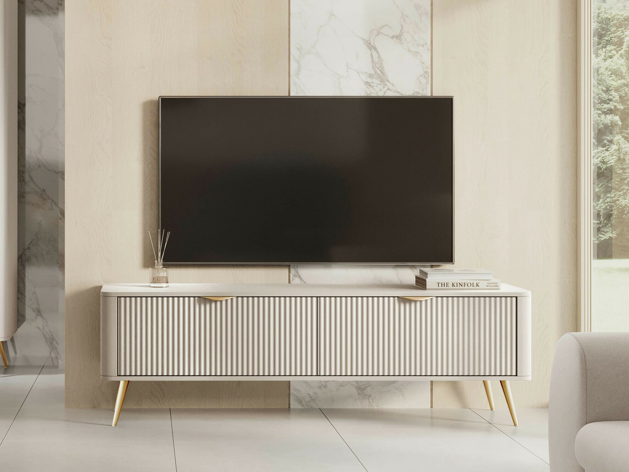 TV-Möbel Versoe 104 (Beige)