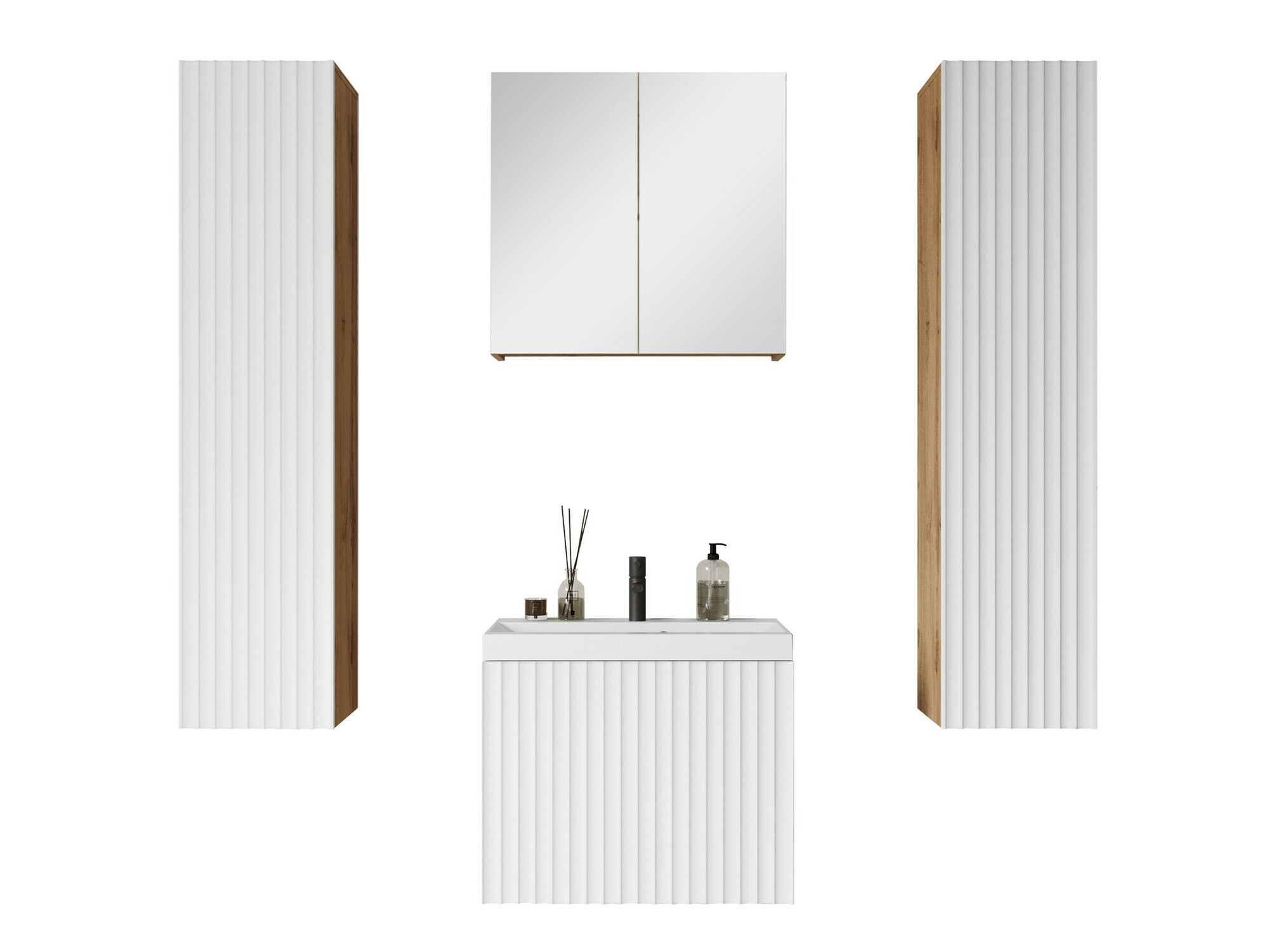 Badezimmer-Set Sarasota 171 (Wotan Eiche + Weiß)