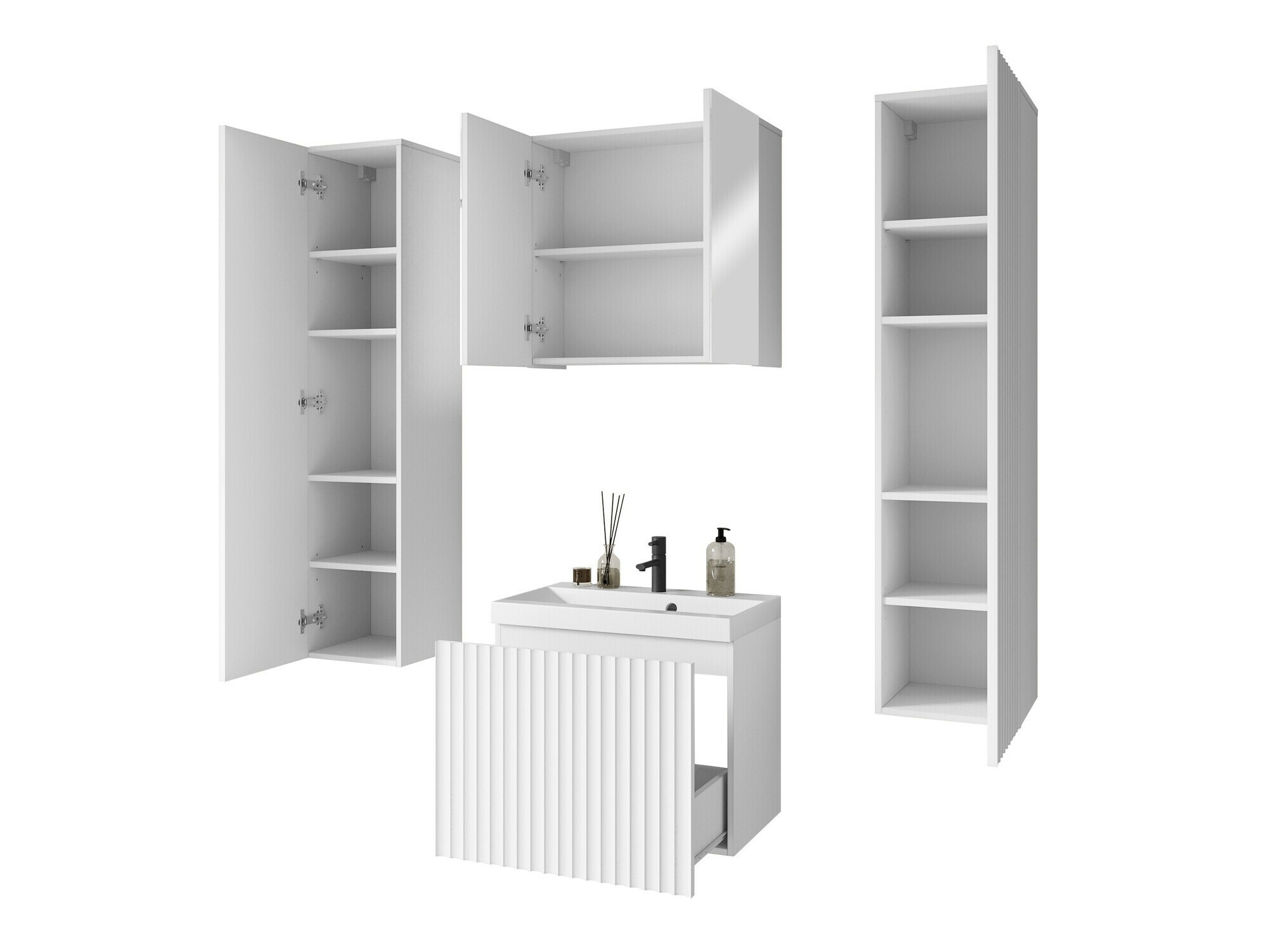 Badezimmer-Set Sarasota 171 (Wotan Eiche + Weiß)