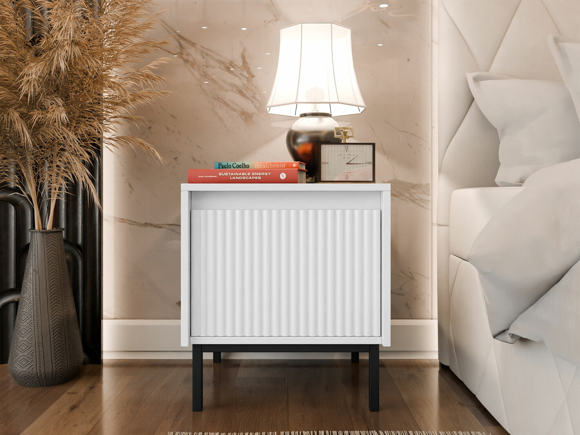 Nachttisch Comfivo Delruva 105 (Weiß)