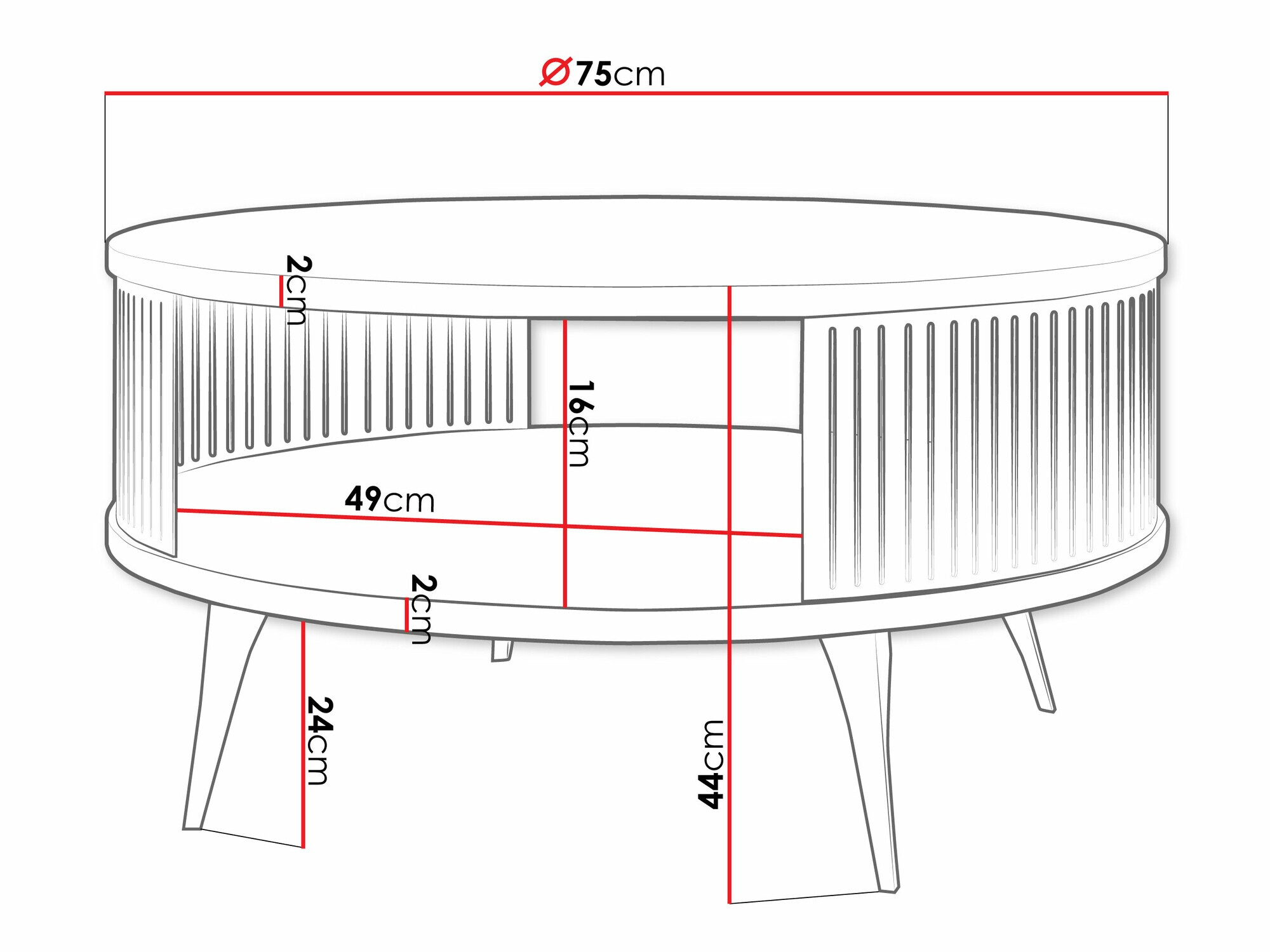 Couchtisch Sordore 100 (Schwarz + Schwarzer Marmor)