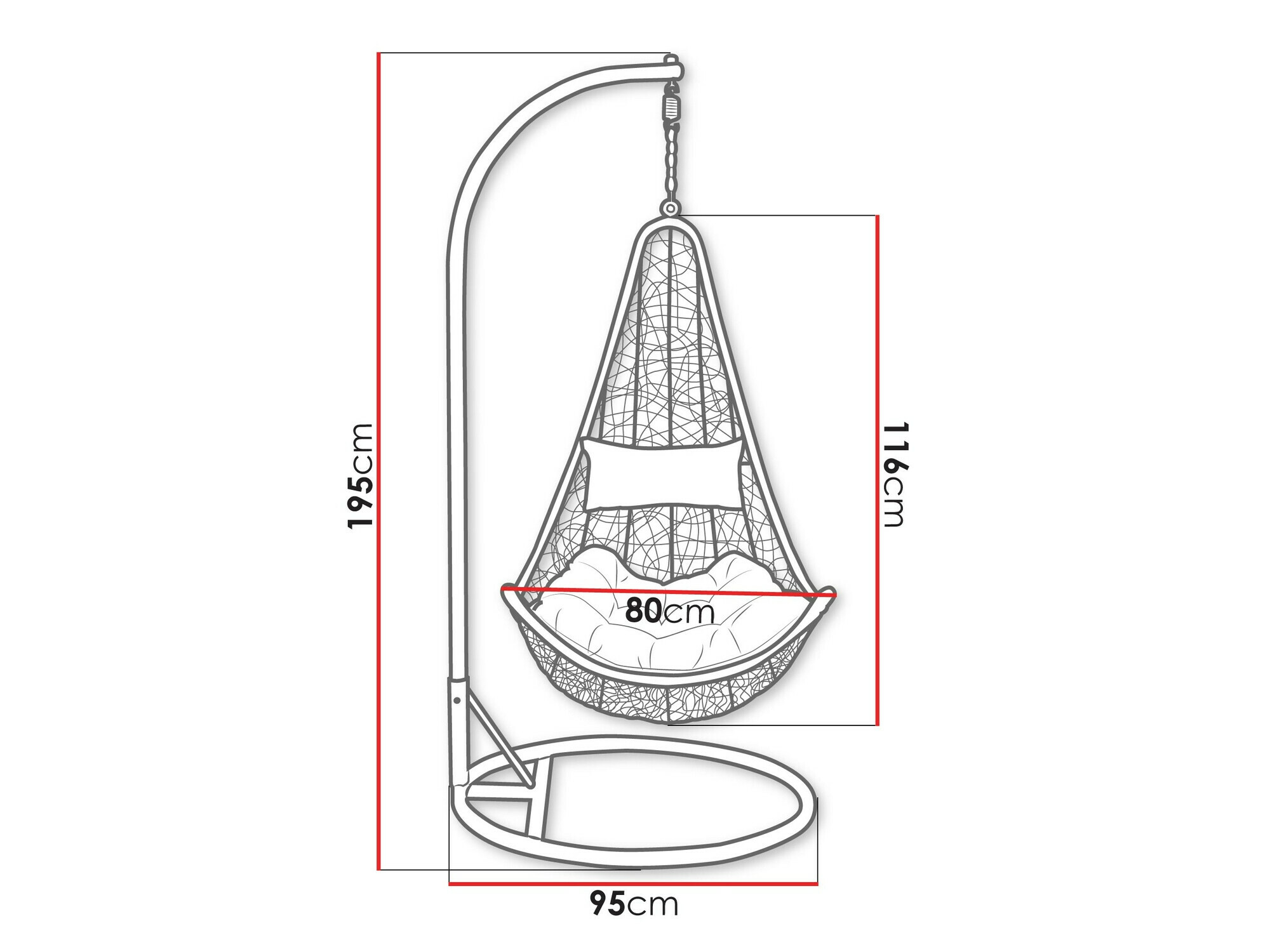 Hängesessel Comfivo 313 (Grau)