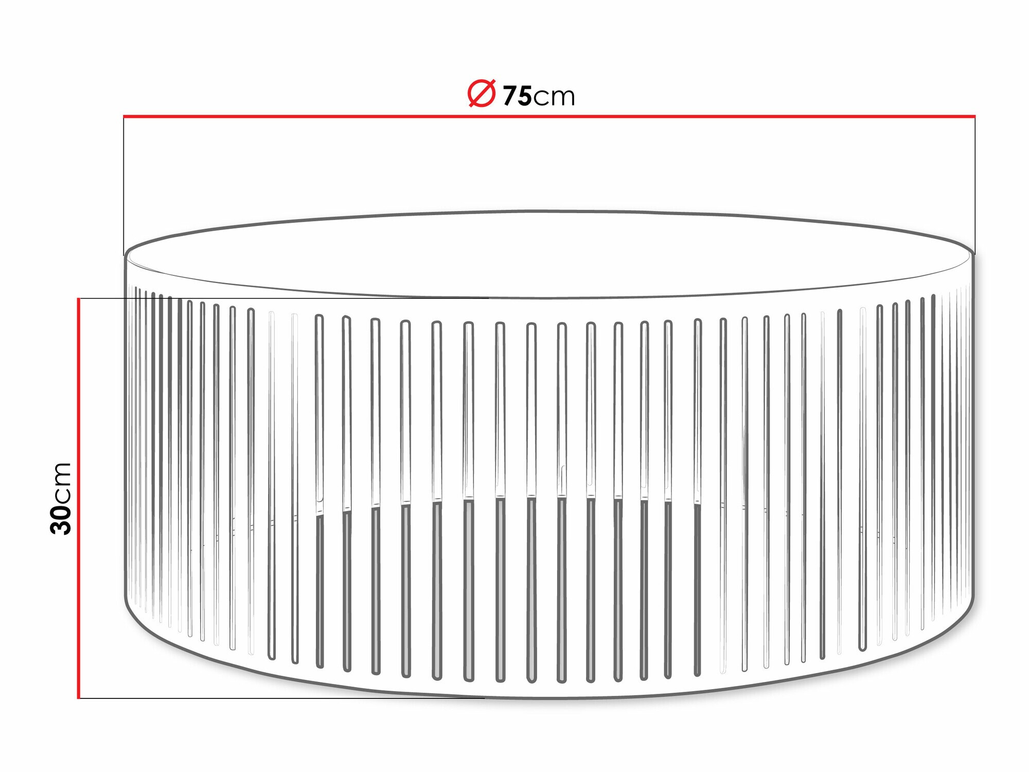 Couchtisch Prunis (Schwarz)
