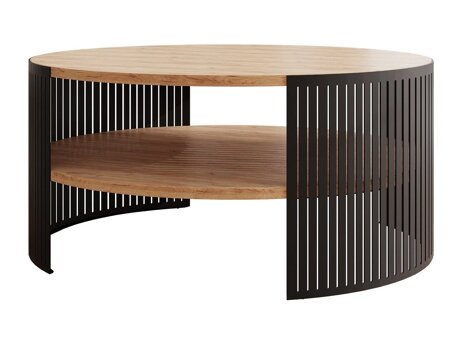 Couchtisch Sordore 102 (Schwarz + Craft goldene Eichenholzoptik)