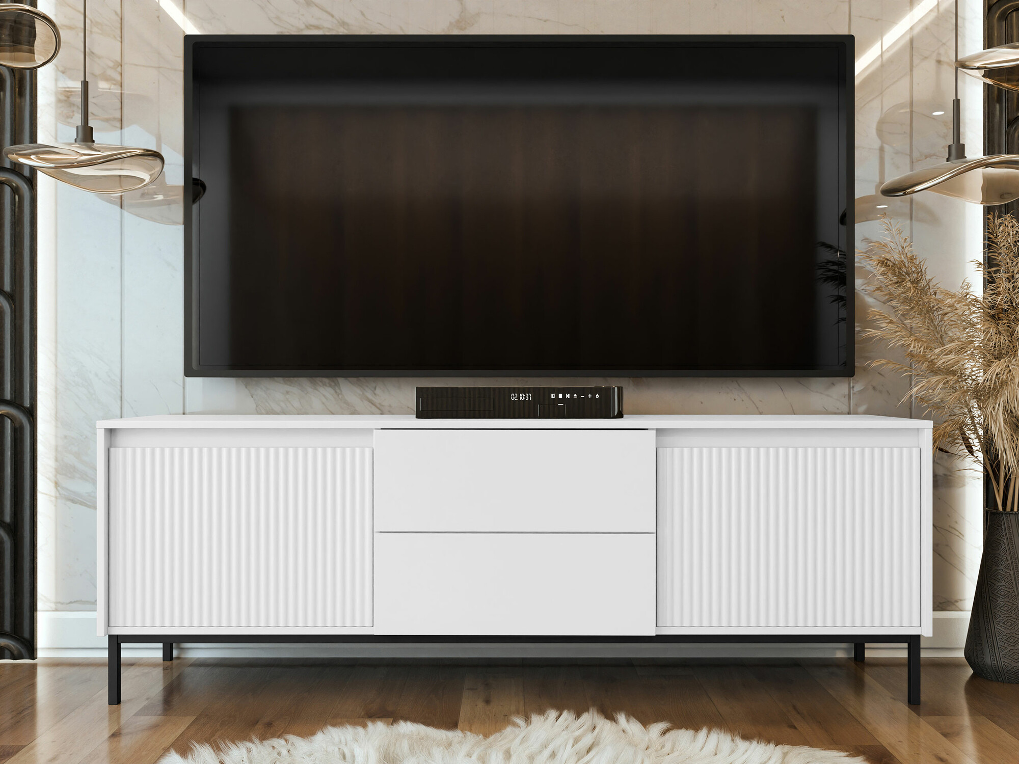 TV-Möbel Comfivo Delruva I (Weiß)