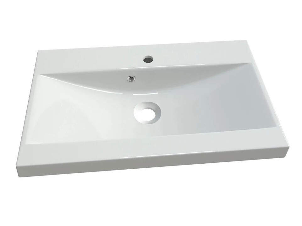 Badezimmer-Set Scientia III (Glanzgrau + Kastanienholzoptik)