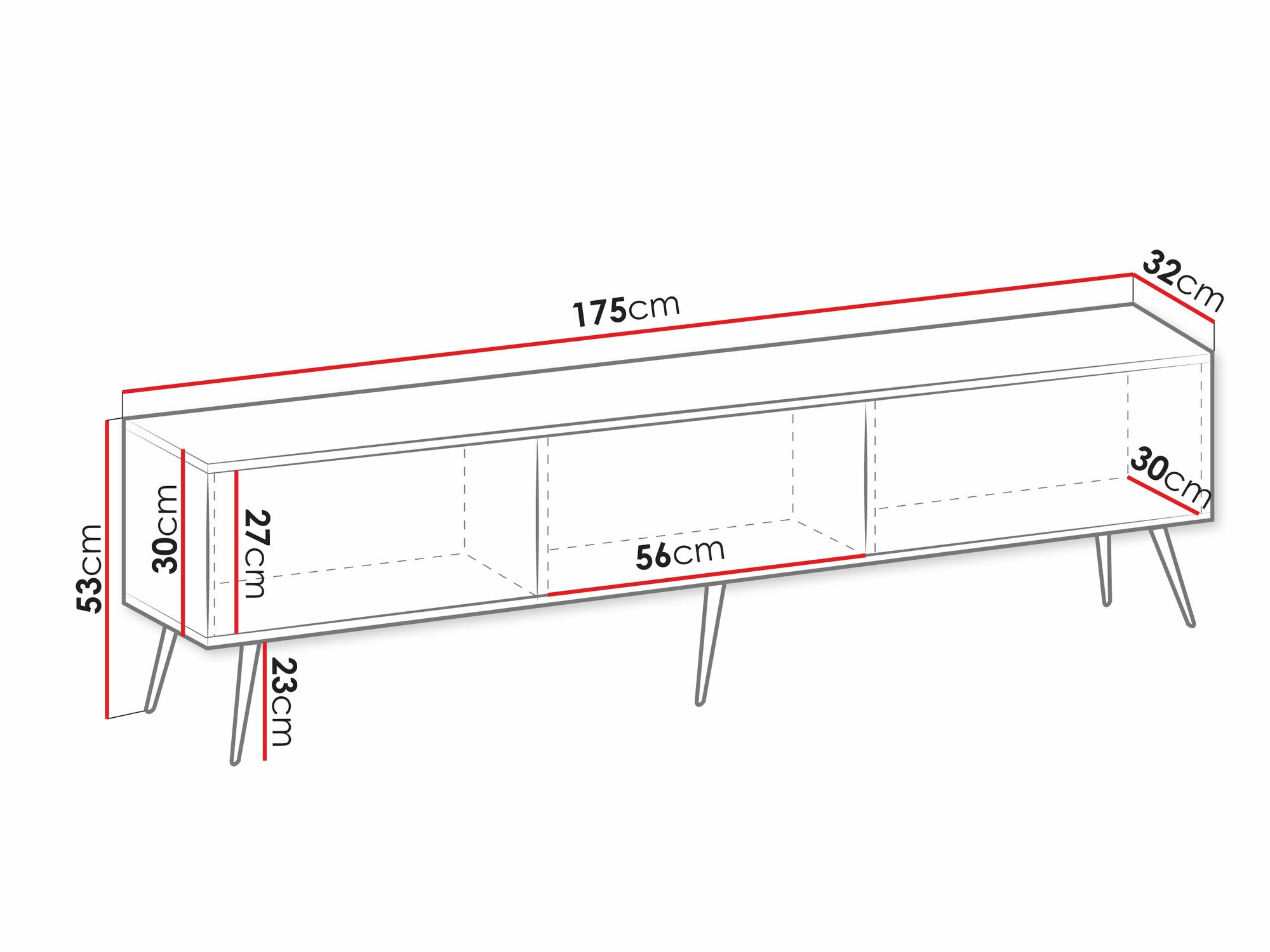 TV-Möbel Princal II (Weiß)