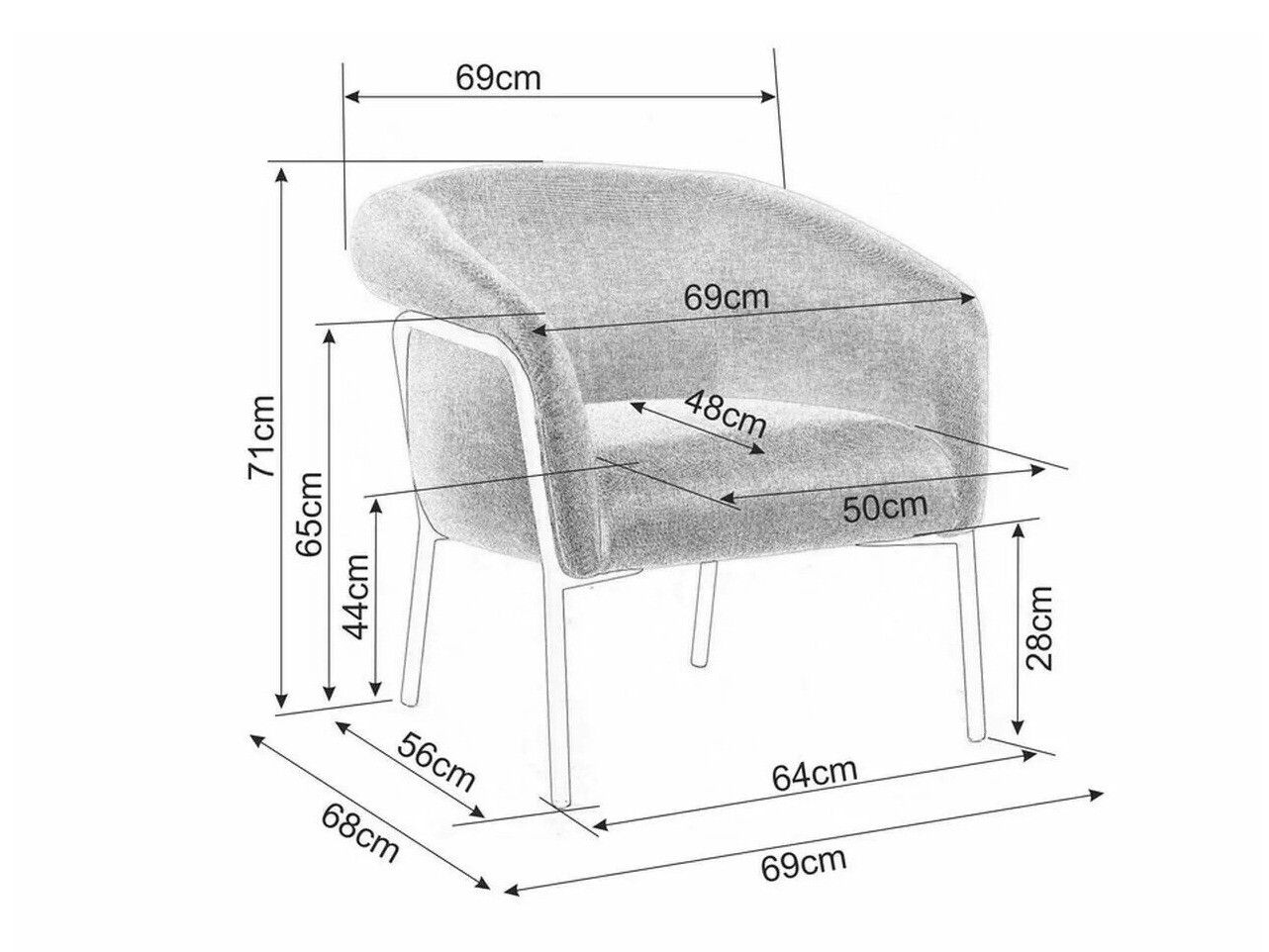 Sessel Detroit 102 (Gelb)