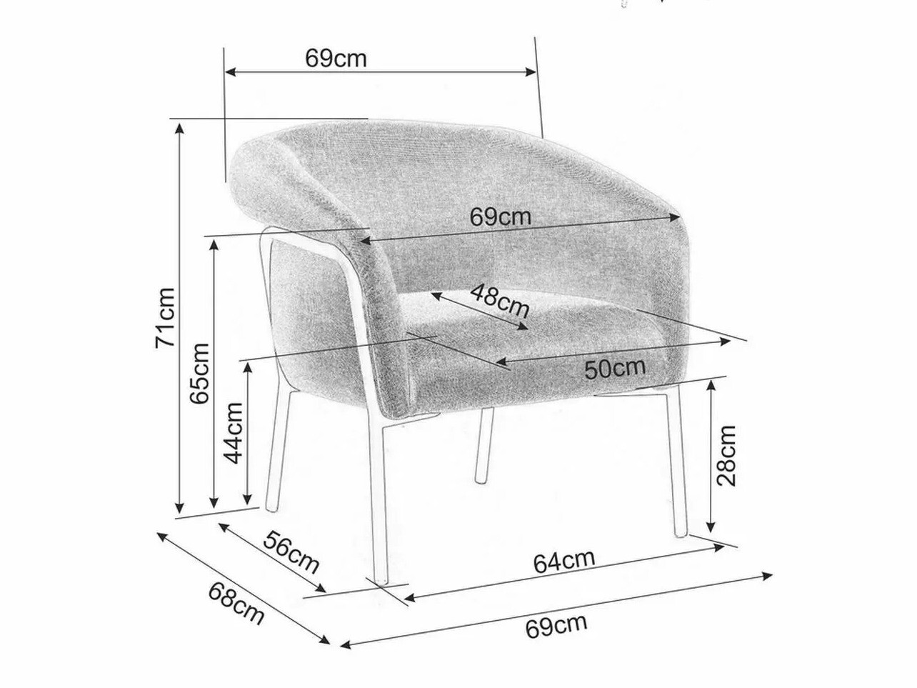 Sessel Detroit 102 (Grau)