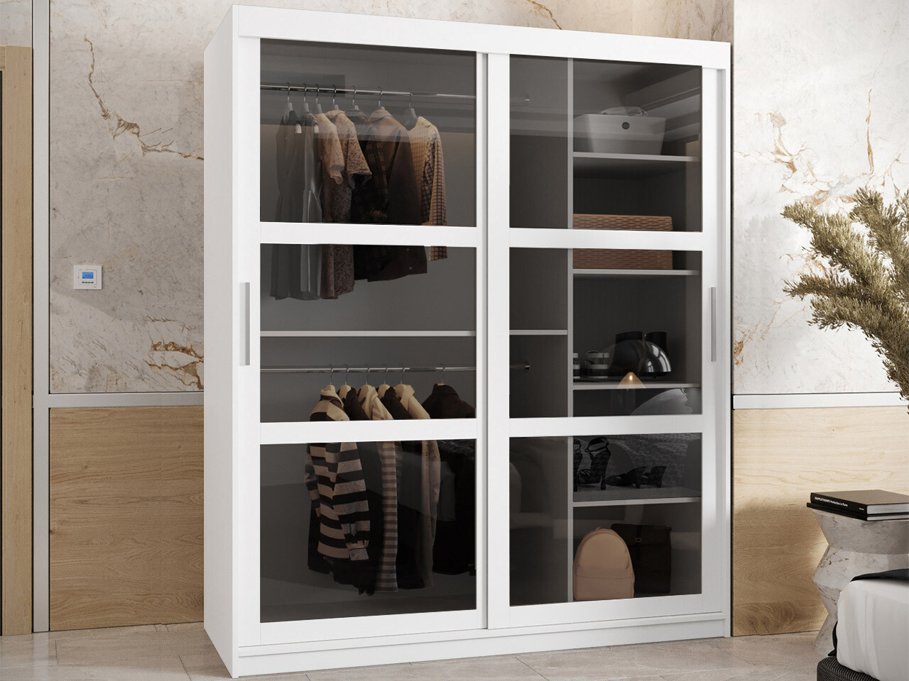 Kleiderschrank Hartford 480 (Weiß)